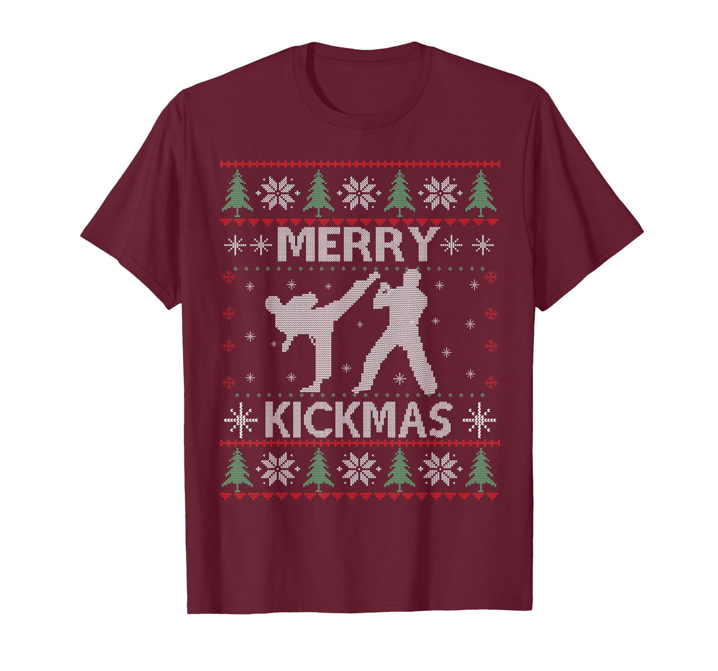 Merry Kickmas Taekwondo Christmas Ugly Sweater Xmas Funny T-Shirt
