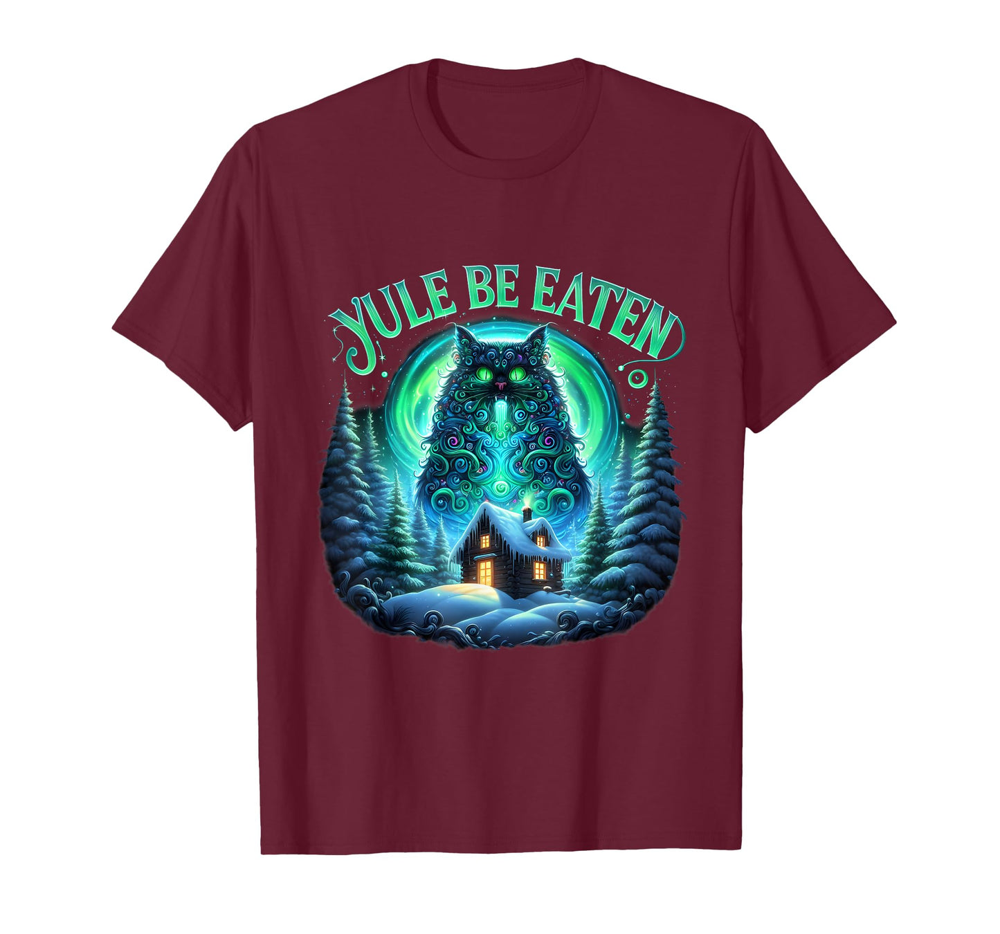 Christmas Cat Yule Be Eaten Yule Jolakotturinn Icelandic T-Shirt for Men Women Kids