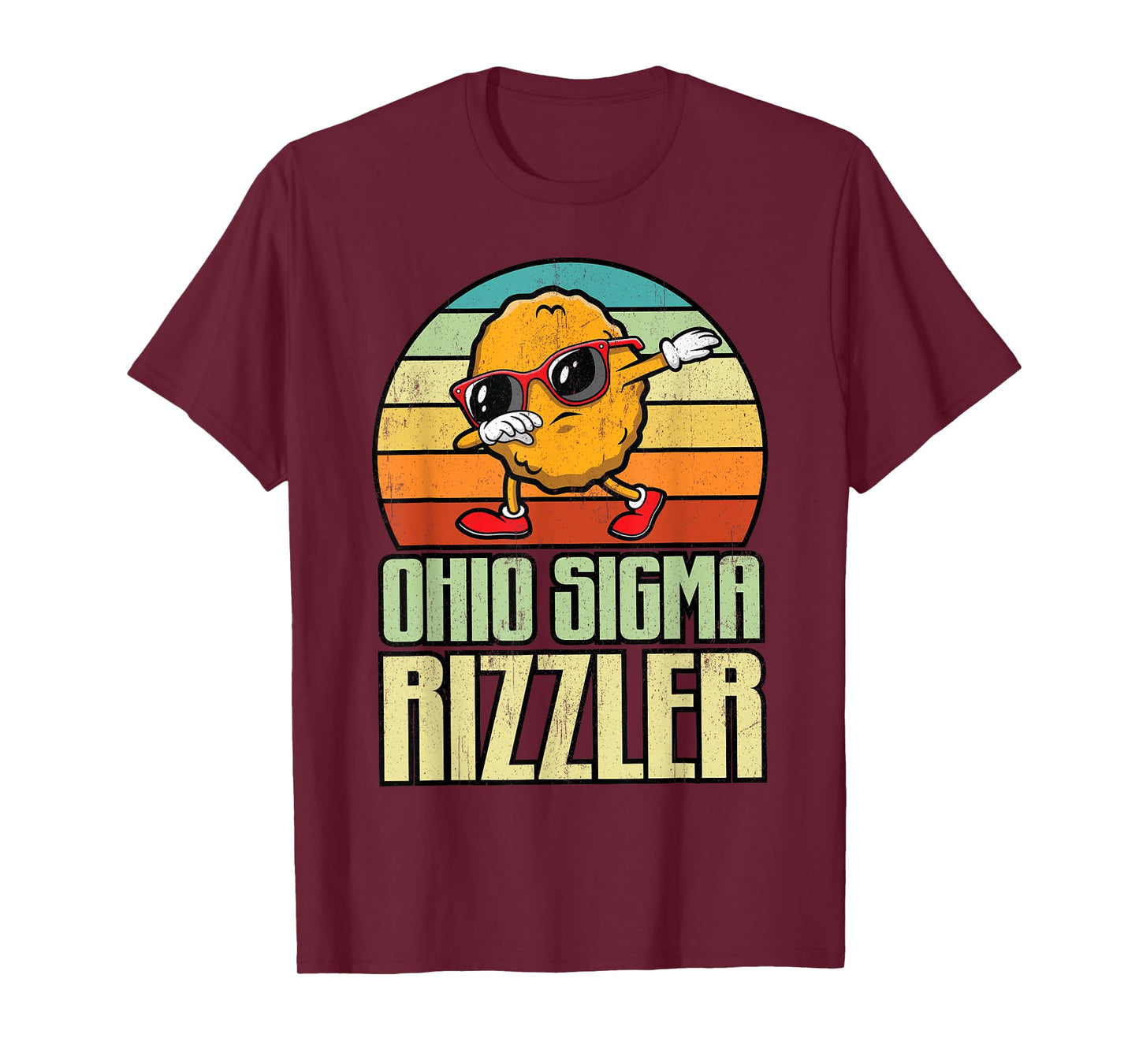 Ohio Sigma Rizzler Chicken Nugget Funny Food Rizz Meme Lover T-Shirt