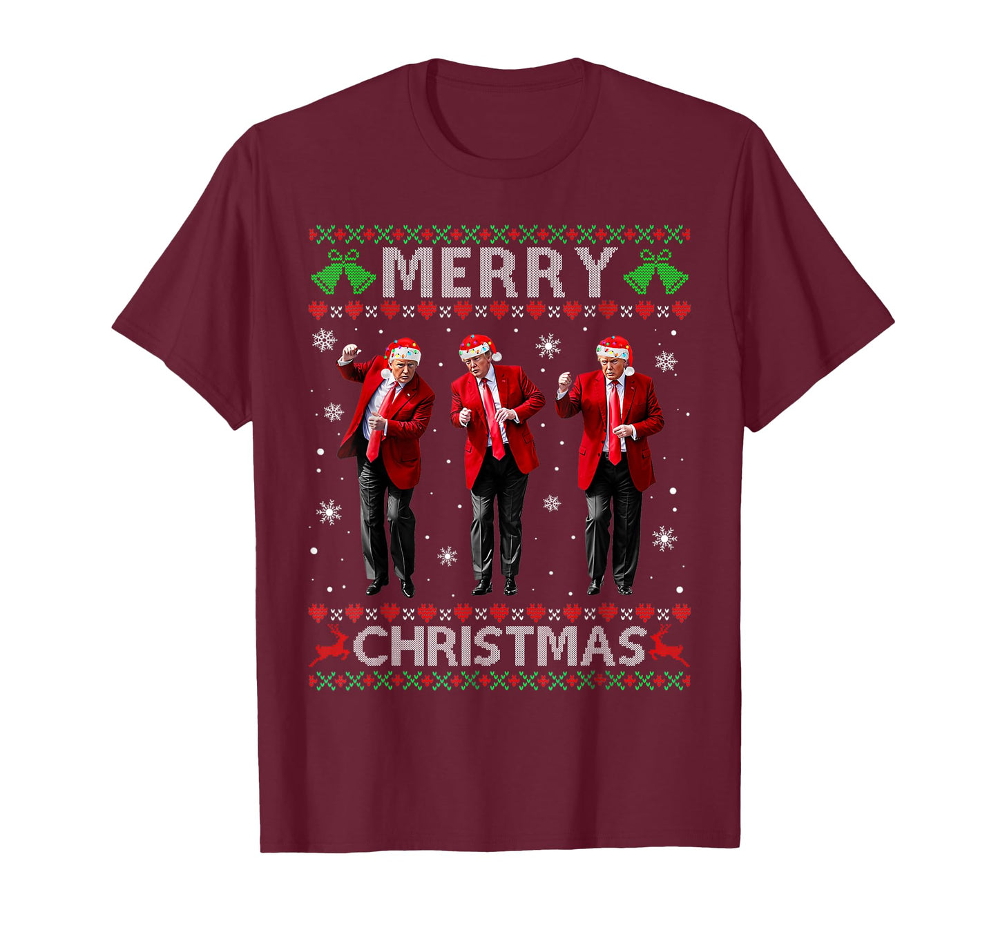 Funny Trump Dance Merry Christmas Ugly Xmas Sweater Pajamas T-Shirt