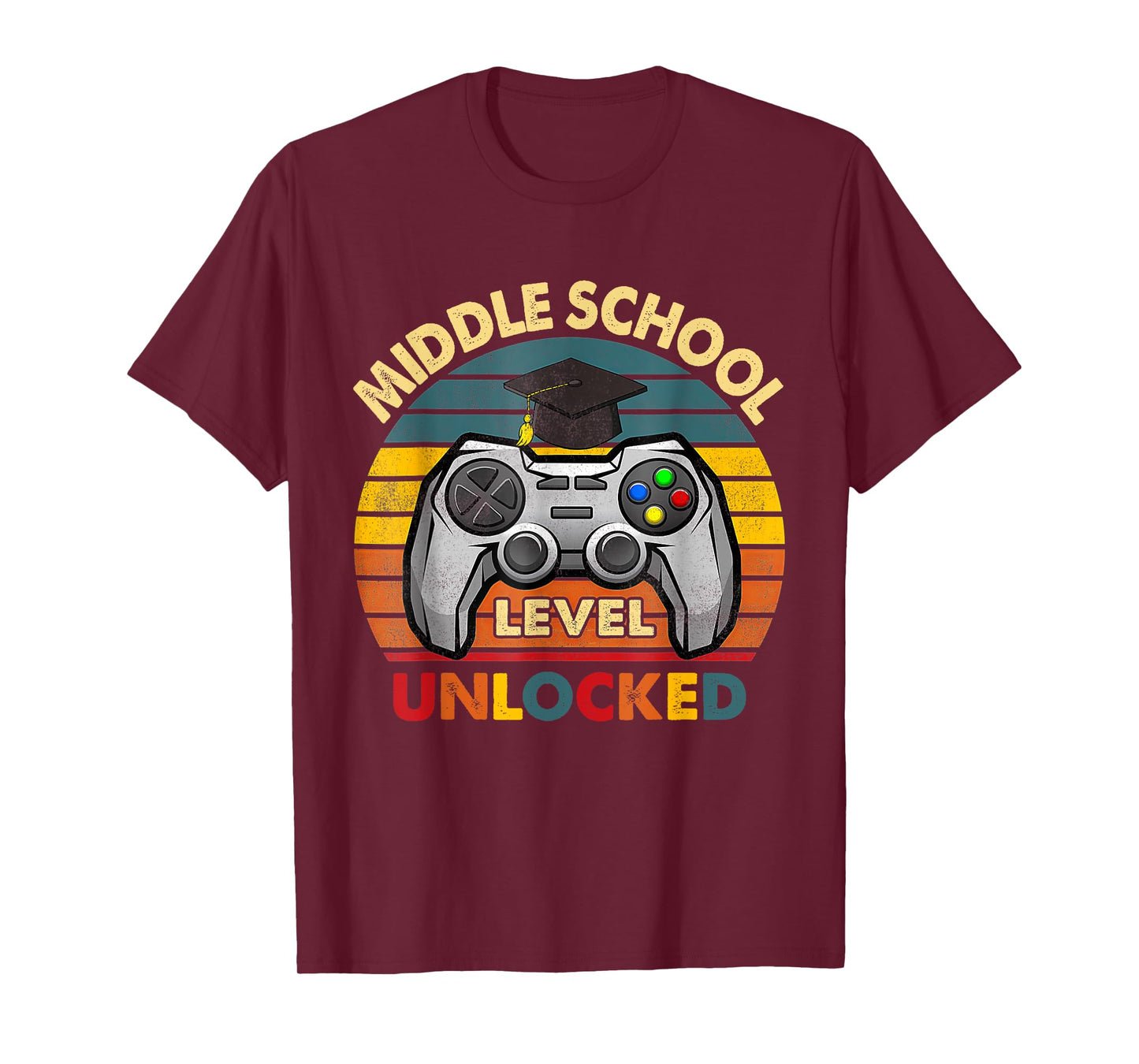MIDDLE SCHOOL Level UNLOCKED happy First day of MIDDLE T-Shirt