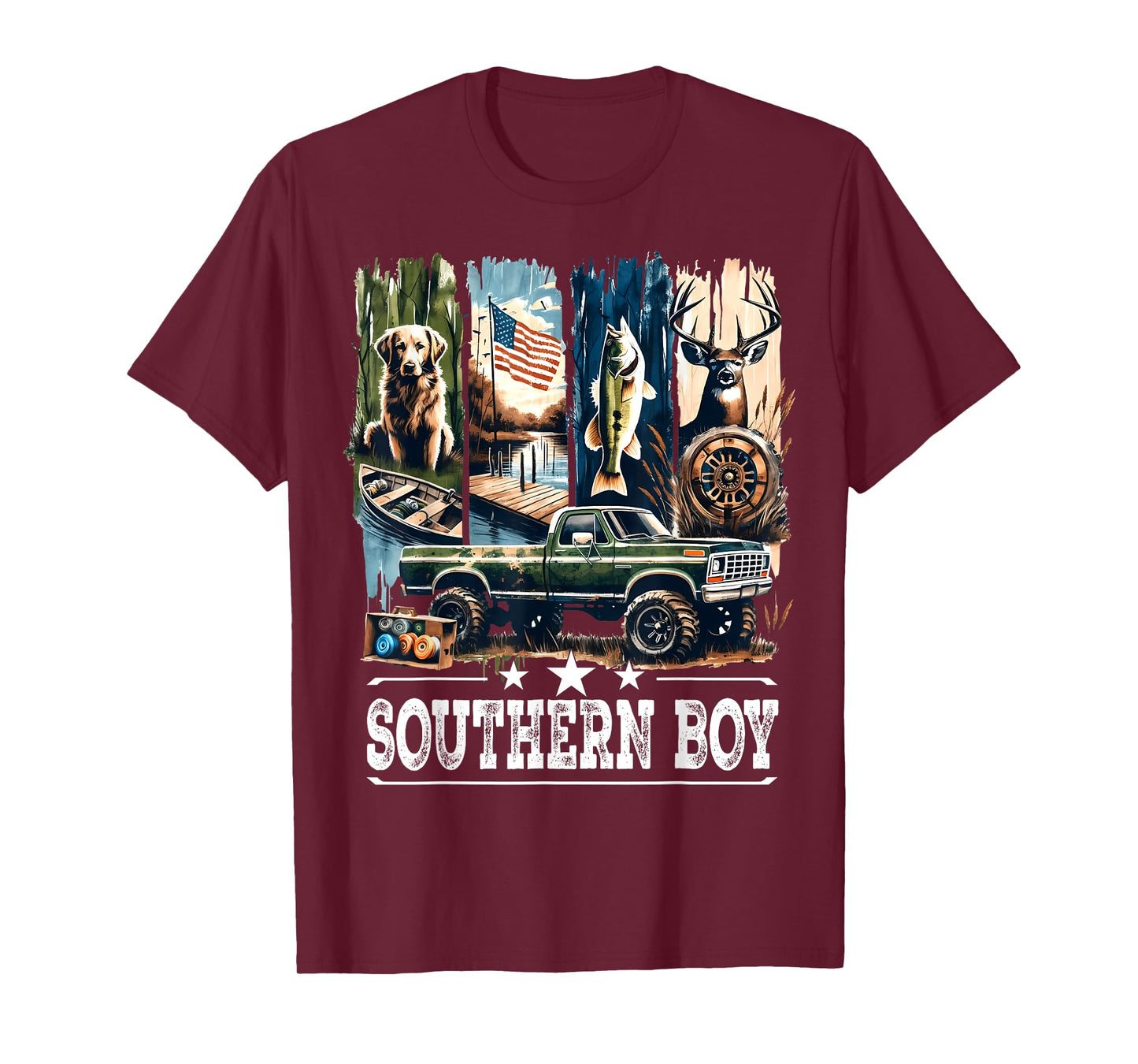 Duck Hunting Lab Dog Mallard Retriever Local Southern Boy T-Shirt