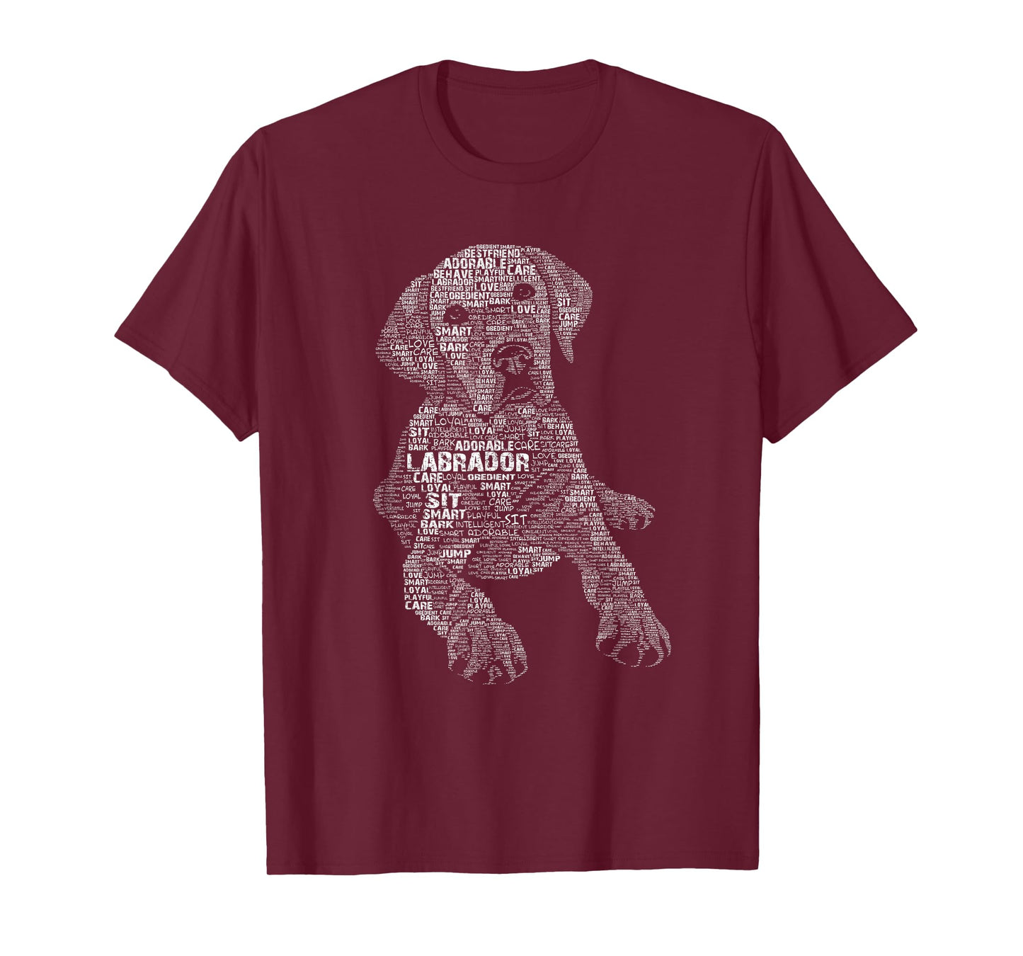 Yellow Chocolate Black Labrador Retriever - Caligram Style T-Shirt