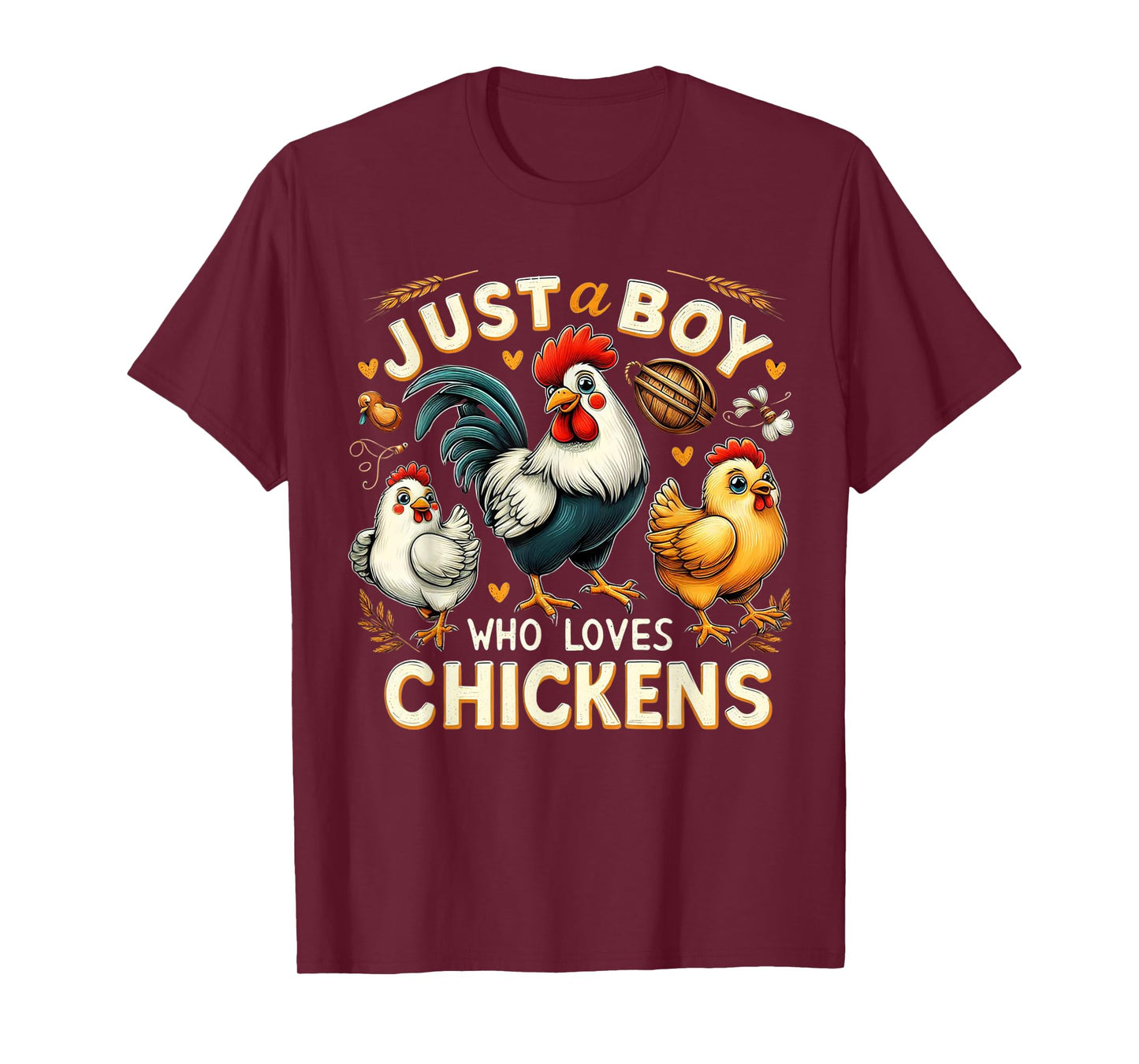 Just a boy who loves Chickens | Farm chicken animal lover T-Shirt