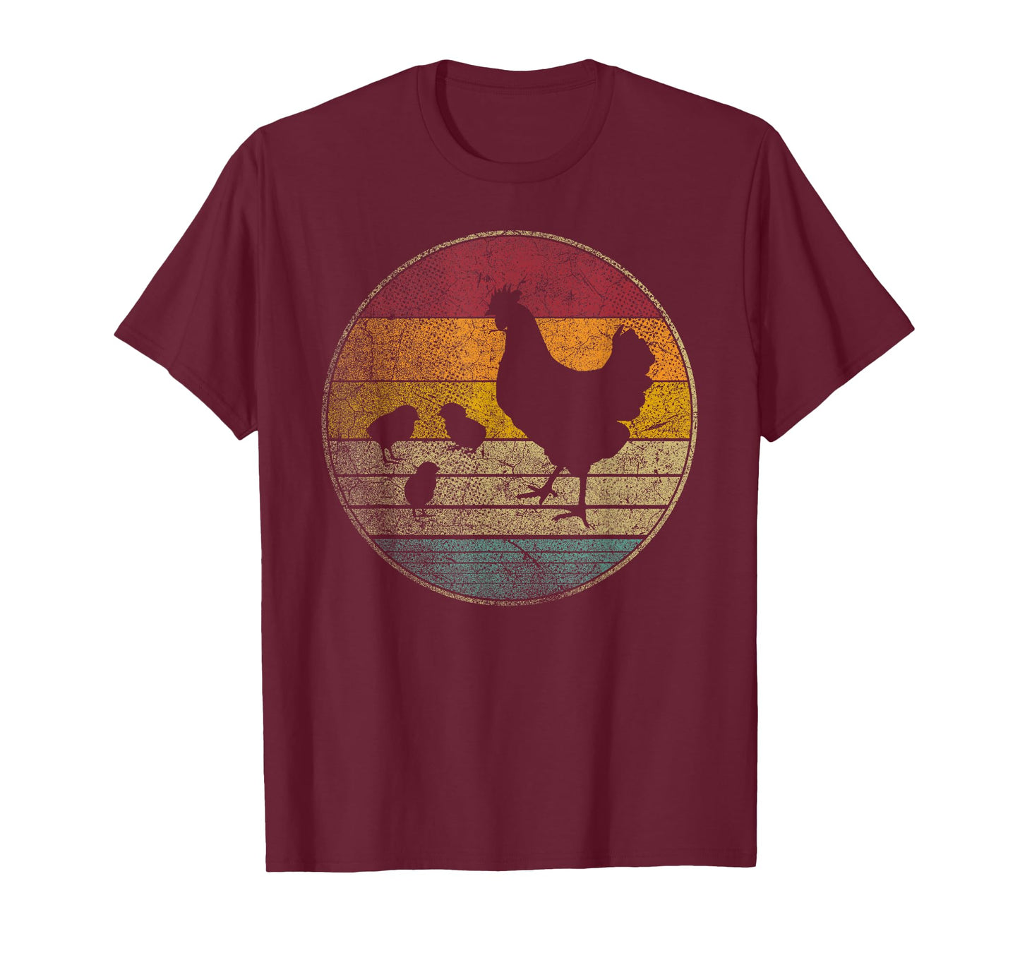 Chicken Shirt Sun Retro Hen Bird Chicks Farm Mom Mommy Gift T-Shirt