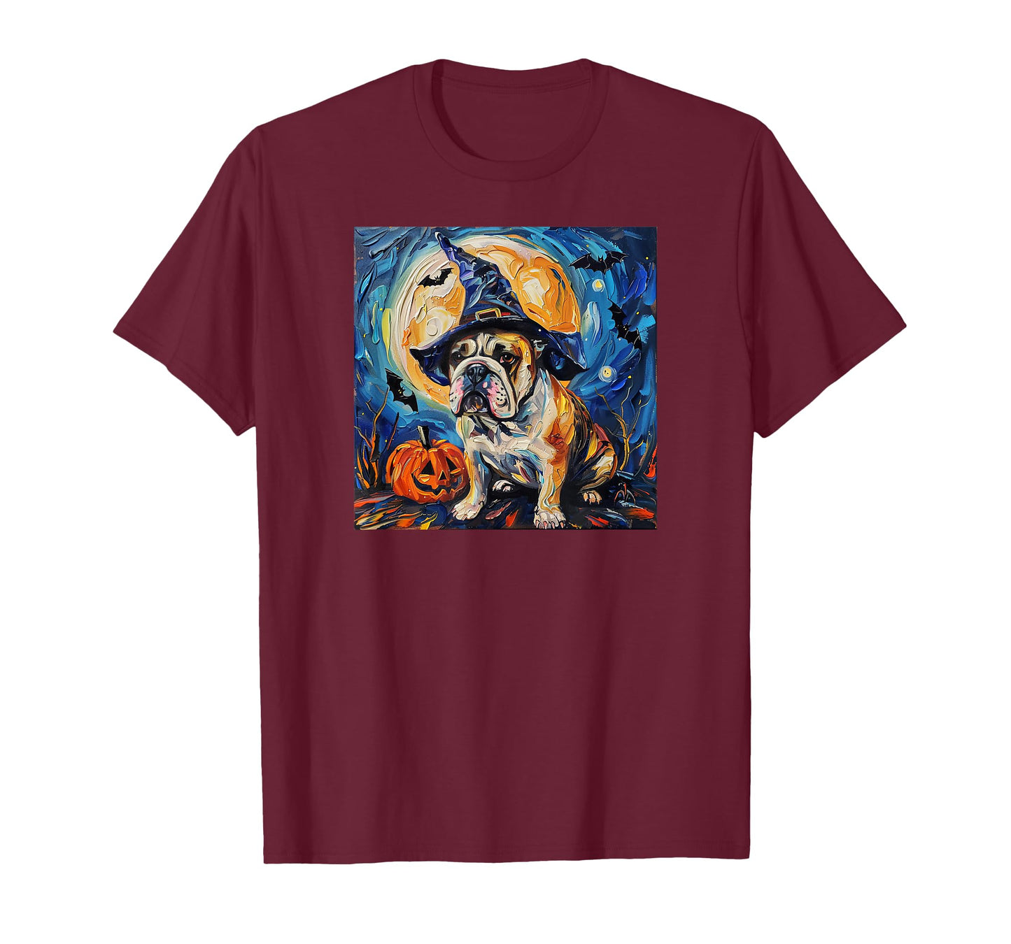 Cute Bulldog Witch | Funny Dog Halloween T-Shirt