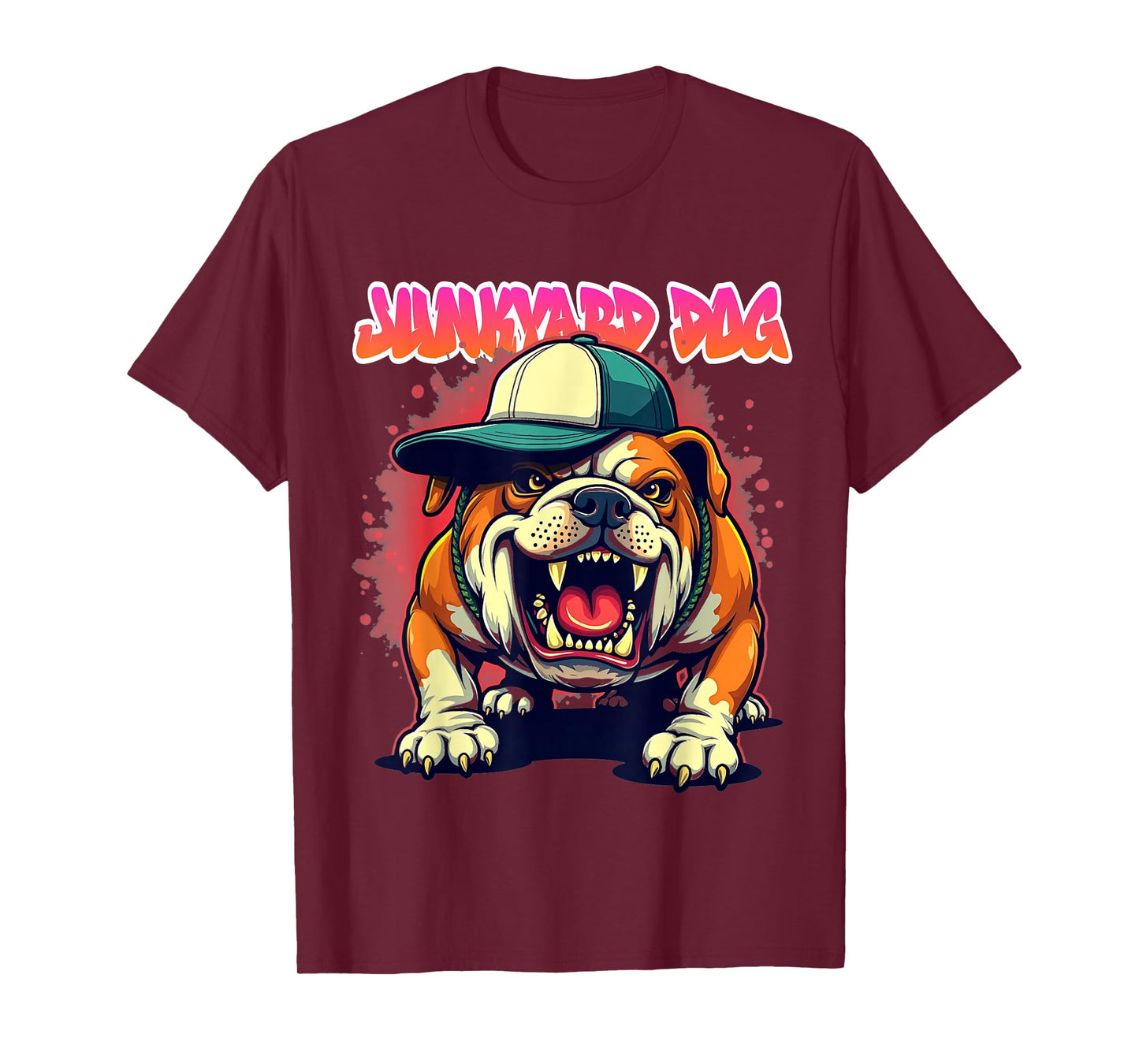 Junkyard Dog Bulldog Hip Hop Urban Streetwear Graffiti T-Shirt