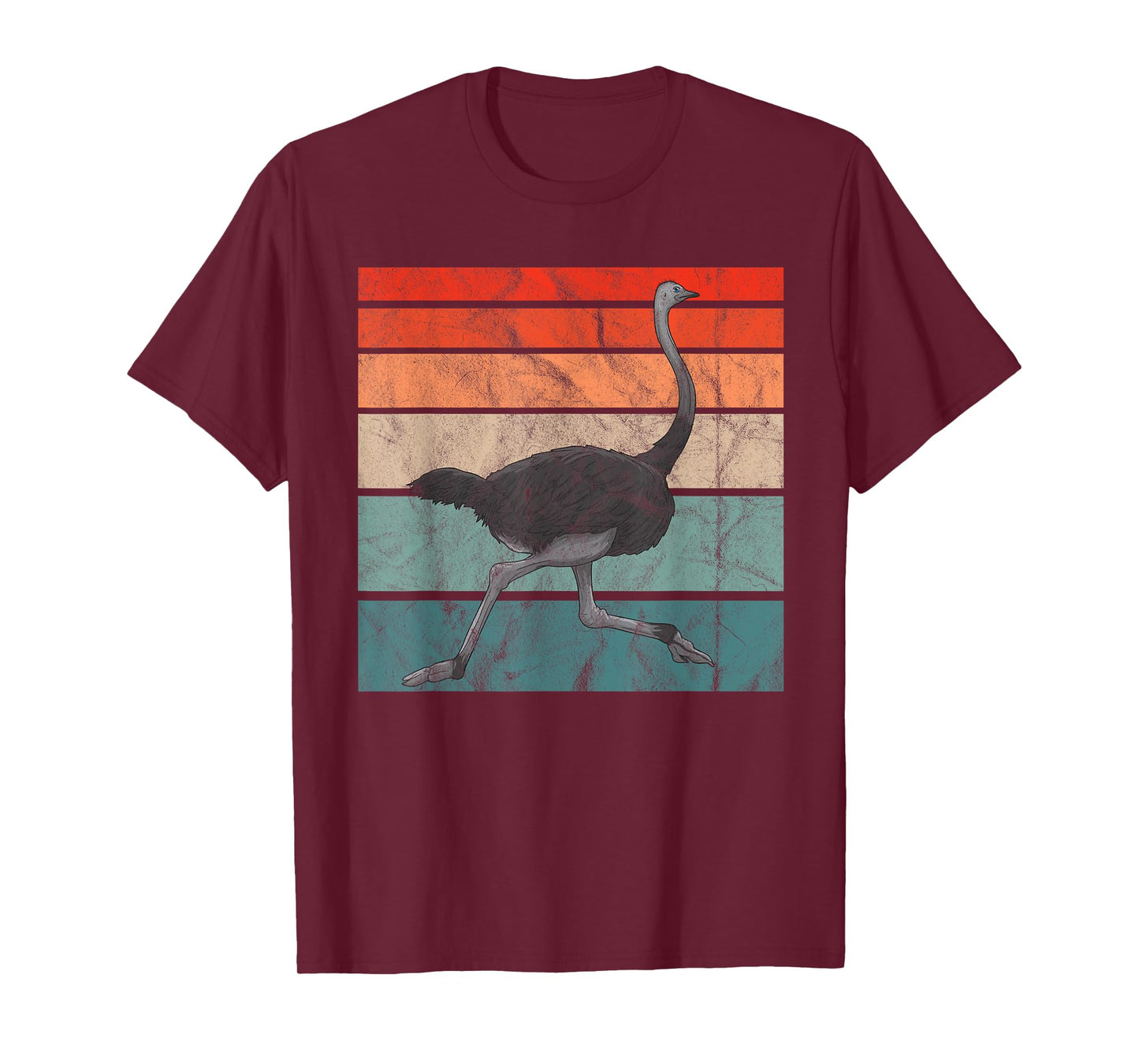 Vintage Ostrich Bird Retro Africa T-Shirt