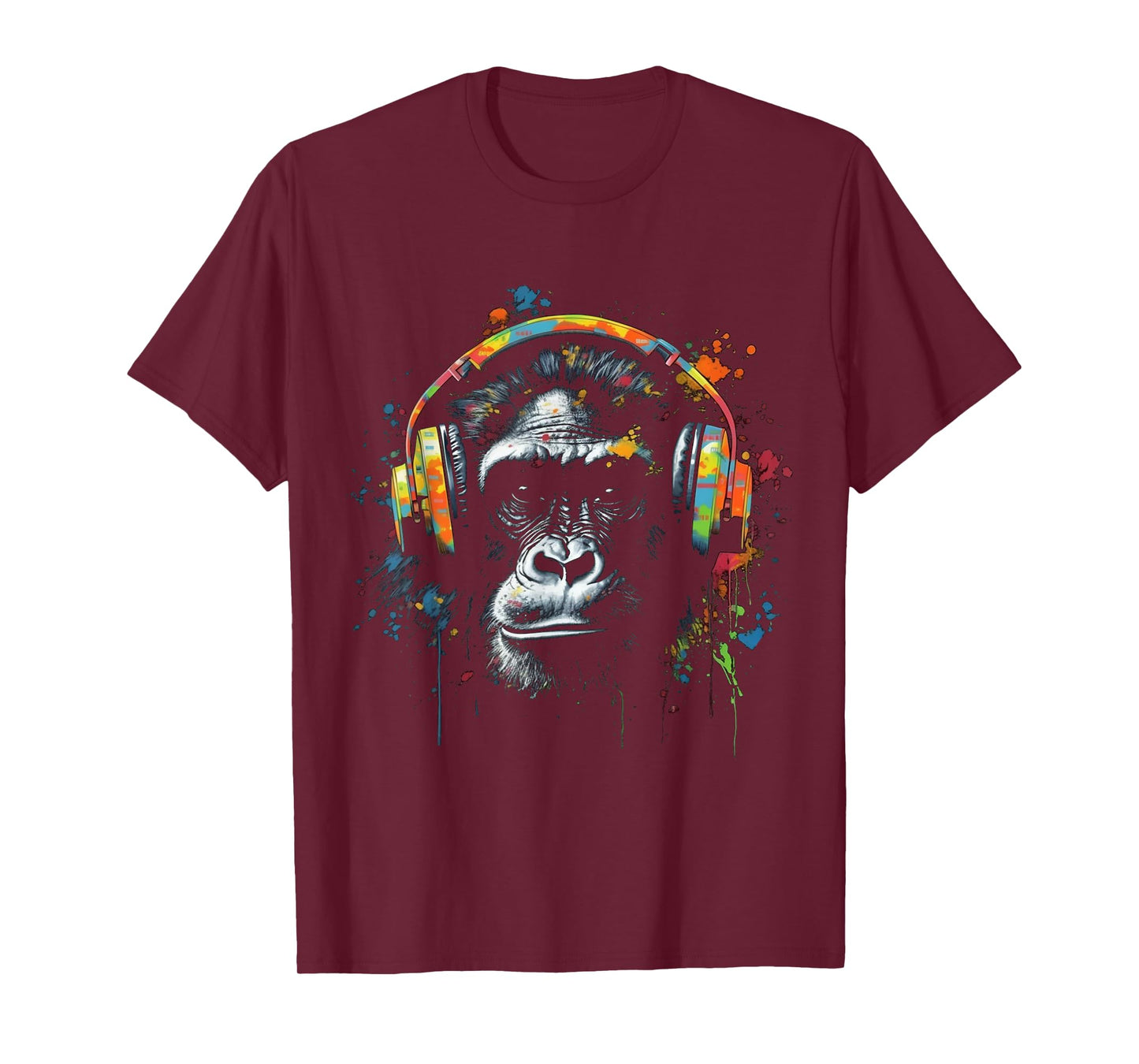 Monkey Music Colourful Musicians Animal Theme Animal Jungle Art Monkey T-Shirt