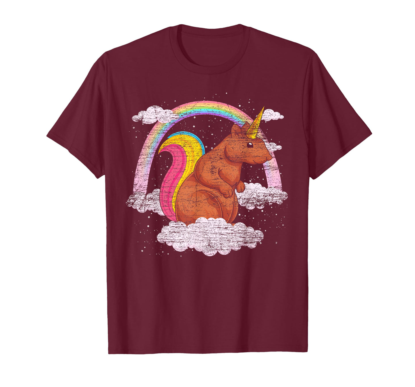 Fantasy Animal Rainbow Squirrelcorn Squirrel Unicorn T-Shirt