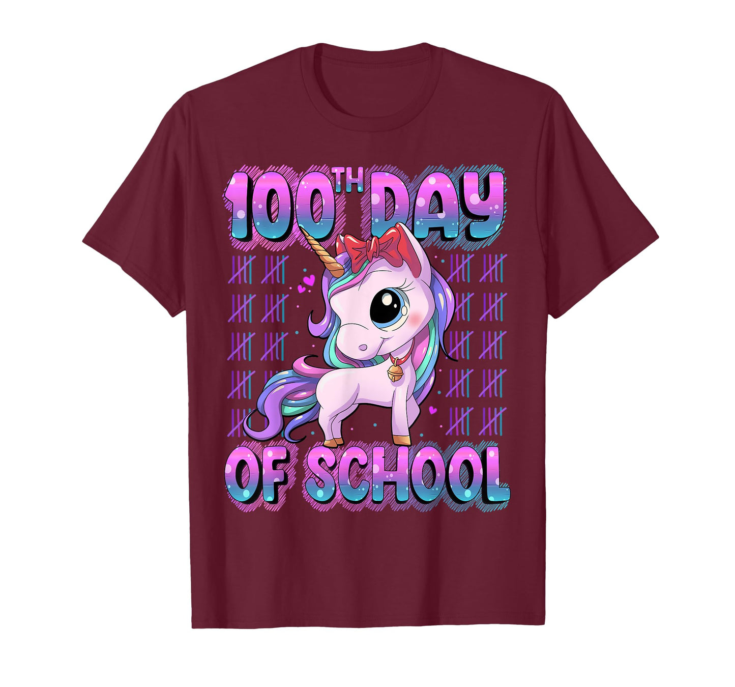 100 Days Of School Shirt Unicorn 100 Days Smarter 100th Day T-Shirt
