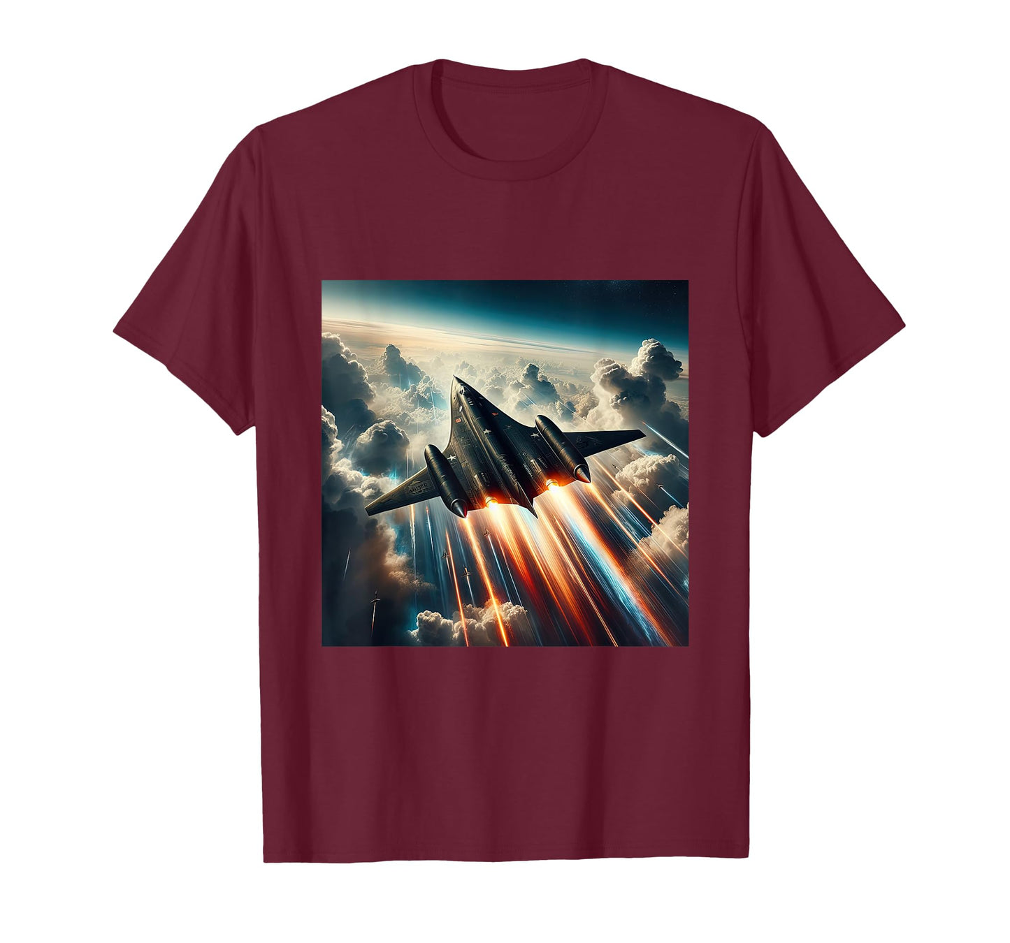 SR 71 Blackbird Fighter Jet Military Aircraft T-Shirt