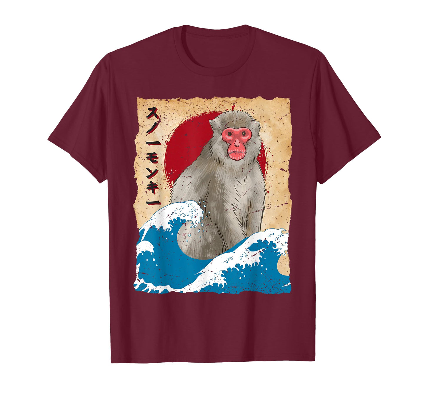 Vintage Japan Art - Japanese Theme Retro Print snow monkeys T-Shirt