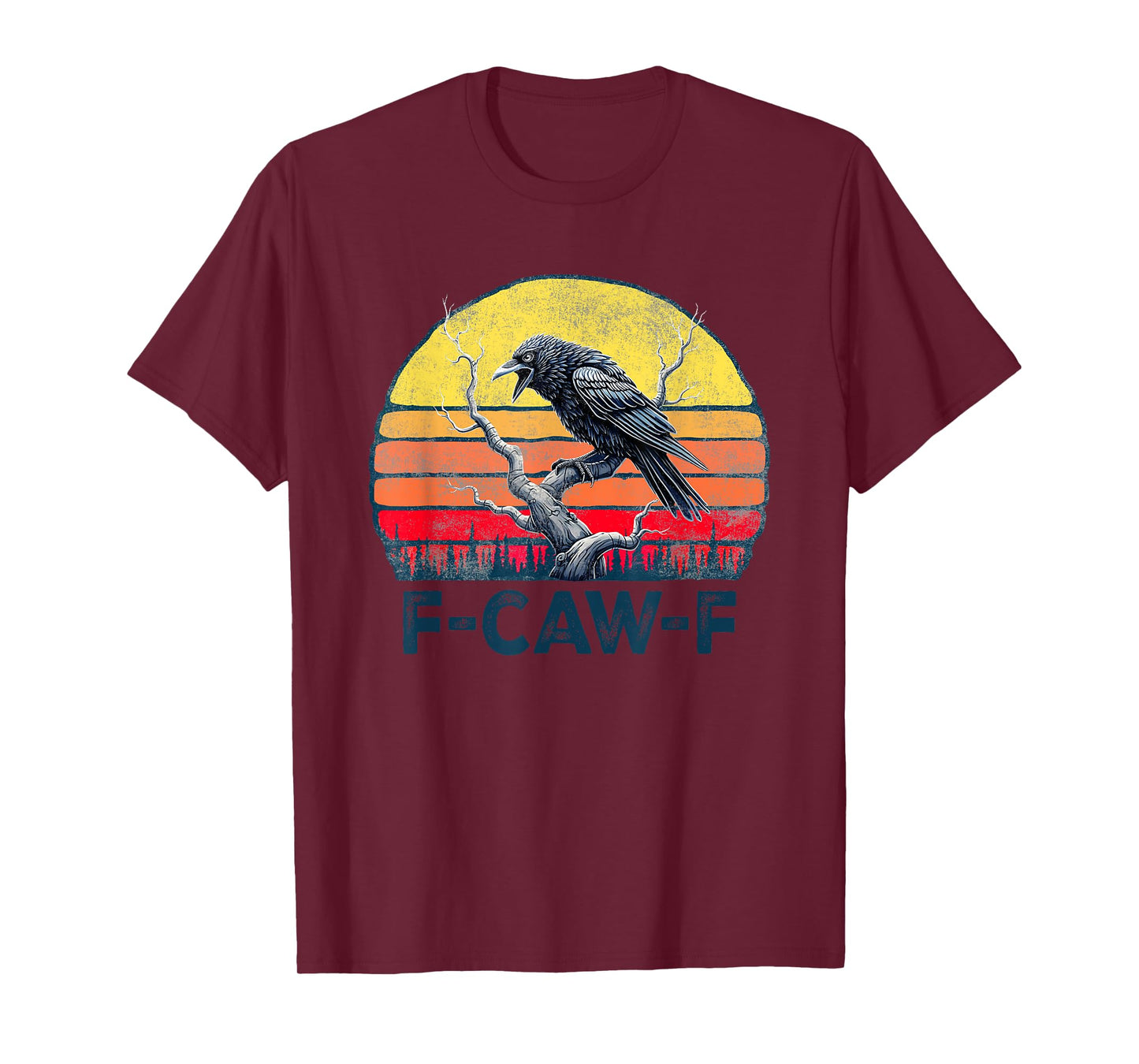 F-Caw-F Funny Raven Crow Vintage Gothic Bird Pun T-Shirt