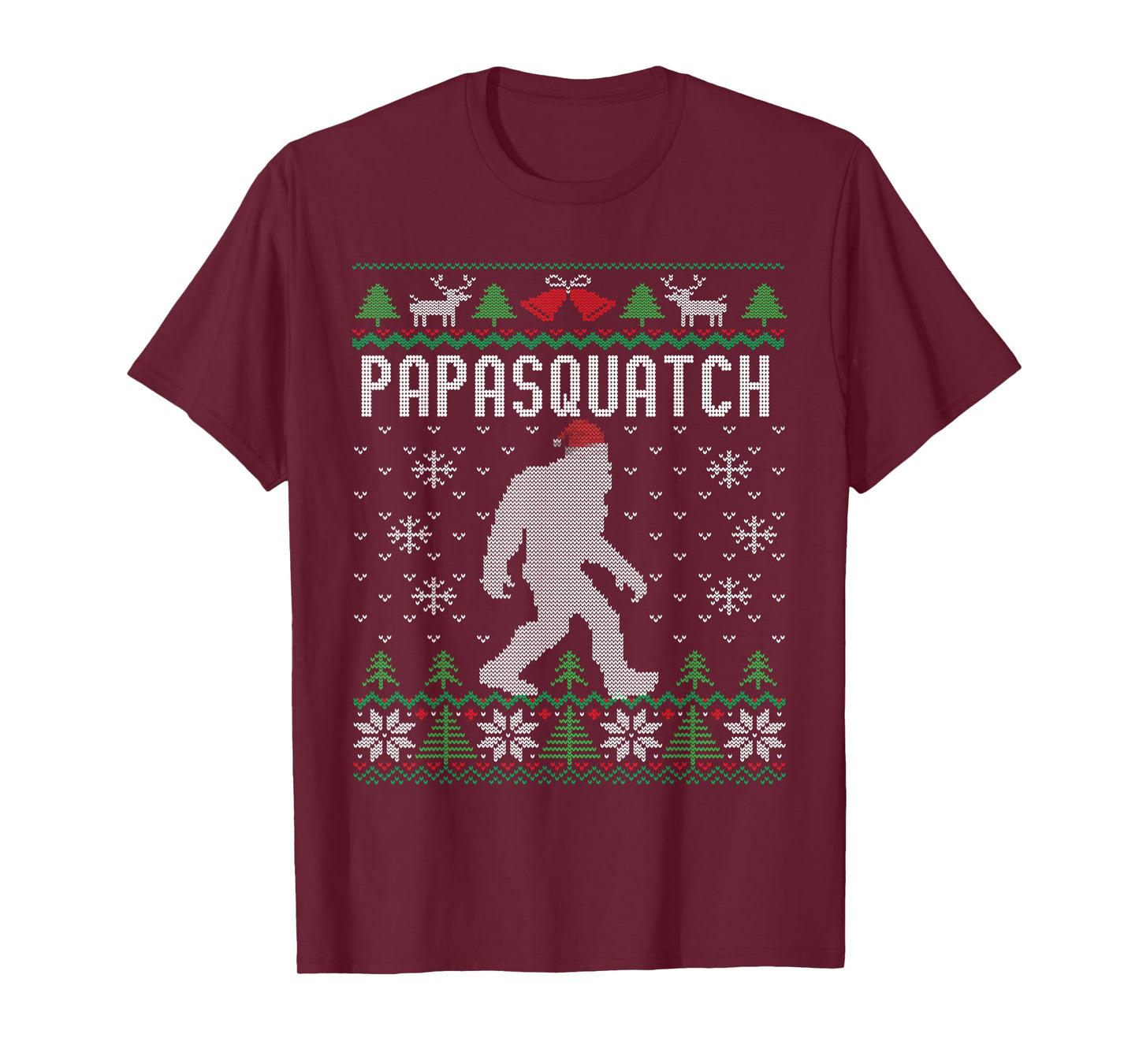 Bigfoot Santa Ugly Christmas Pajamas Dad T-shirt T-Shirt