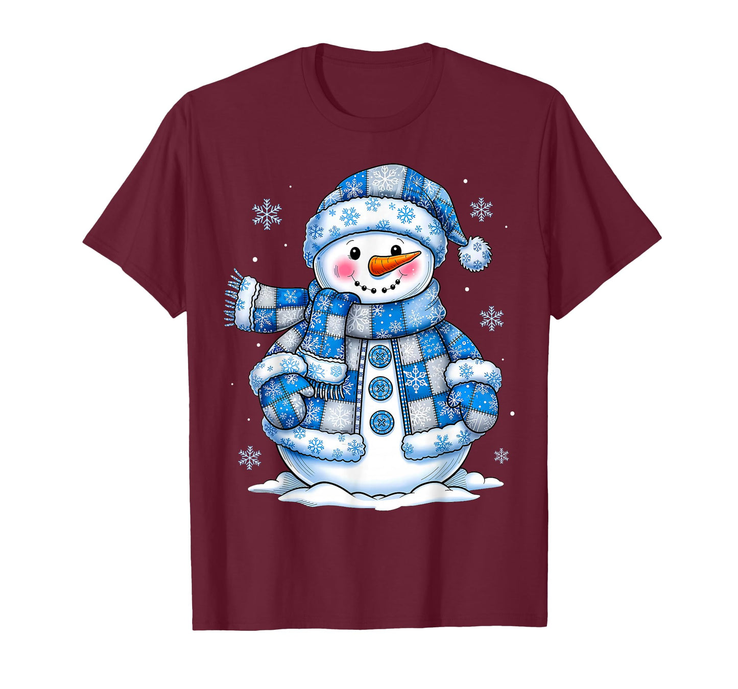 Funny Snowman Snowflake Merry Christmas Xmas Family Holiday T-Shirt
