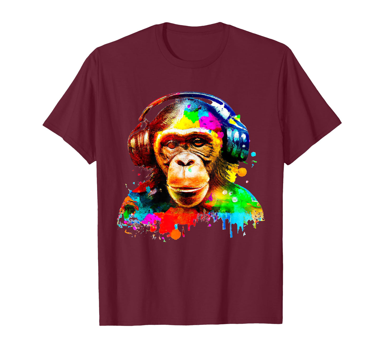 Chimpanzee With Headphones T-Shirt