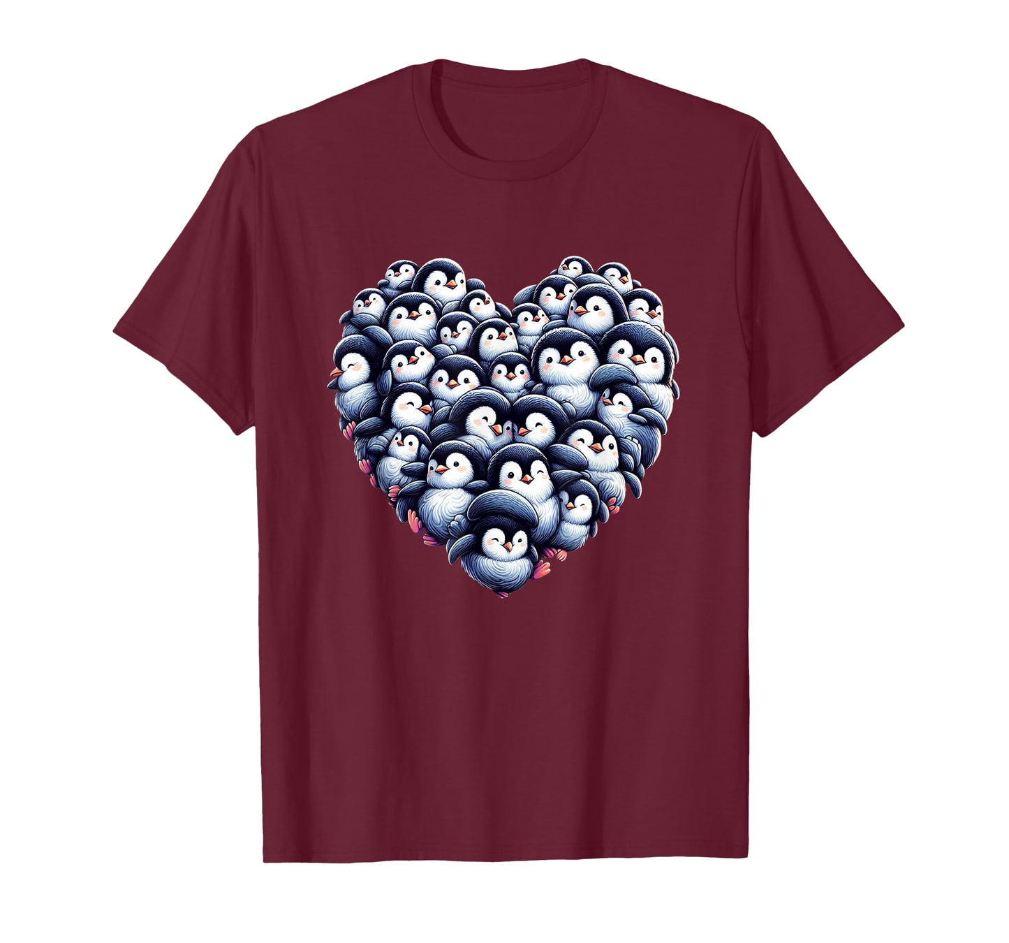 Penguins Love Beautiful Colorful Penguin Art Animal T-Shirt