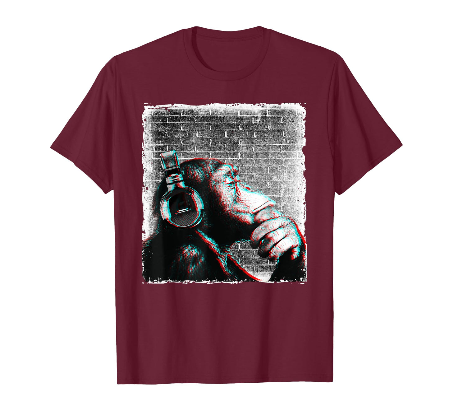 Monkey Chimp WIth Headphones Shirt - Edm Dj Music Lover Cool T-Shirt