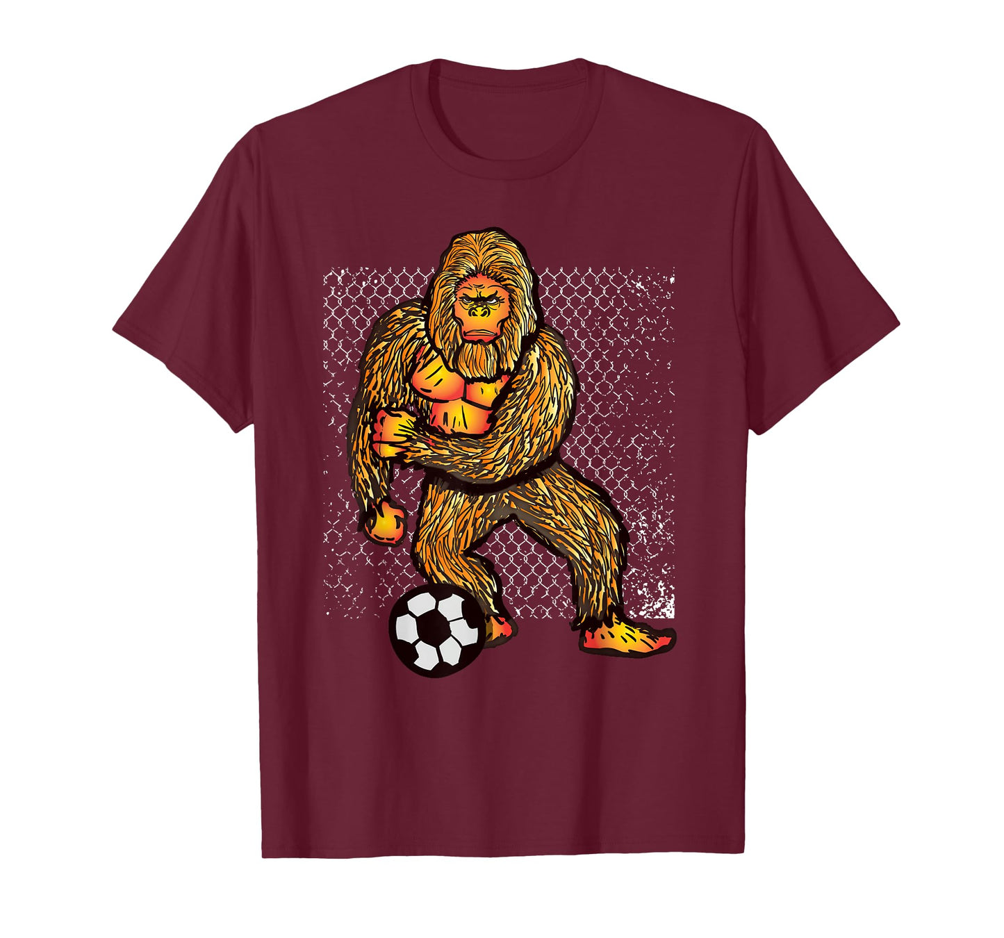 Bigfoot Playing Soccer For Soccer Players Funny Gift T-Shirt
