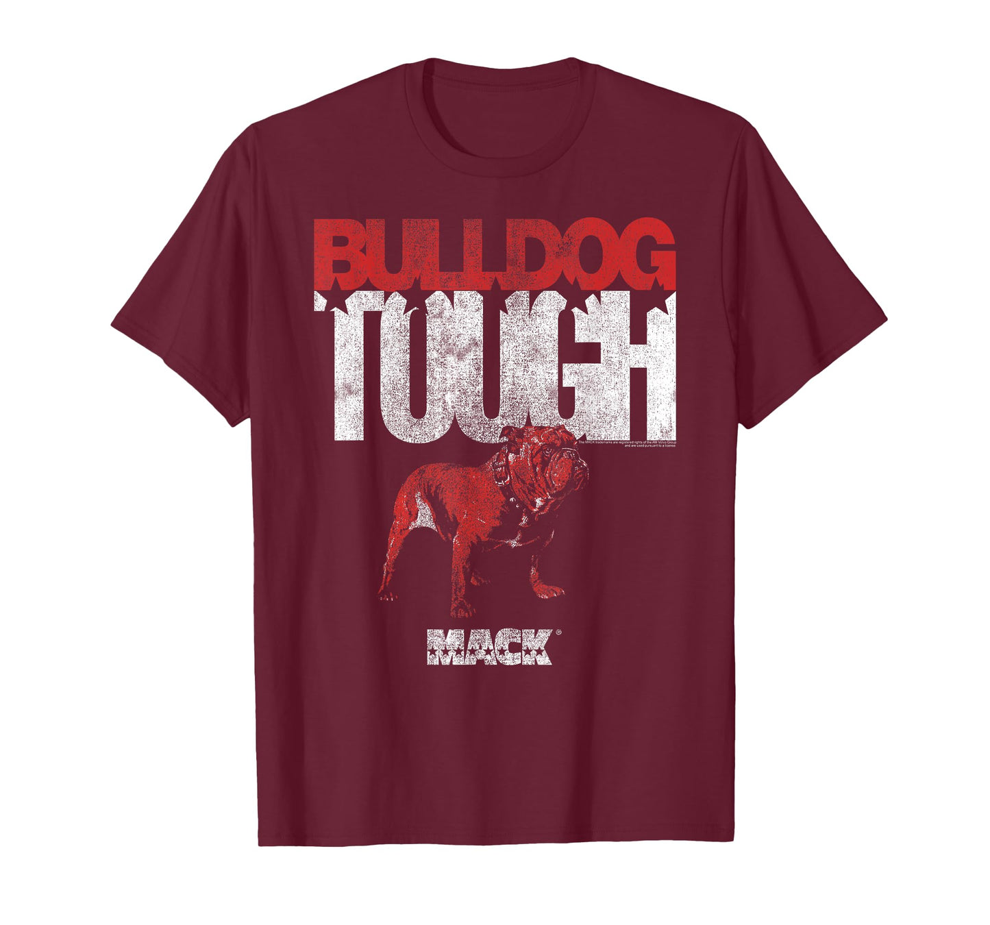 Mack Trucks Bulldog Tough Distressed Logo Trucker T-Shirt