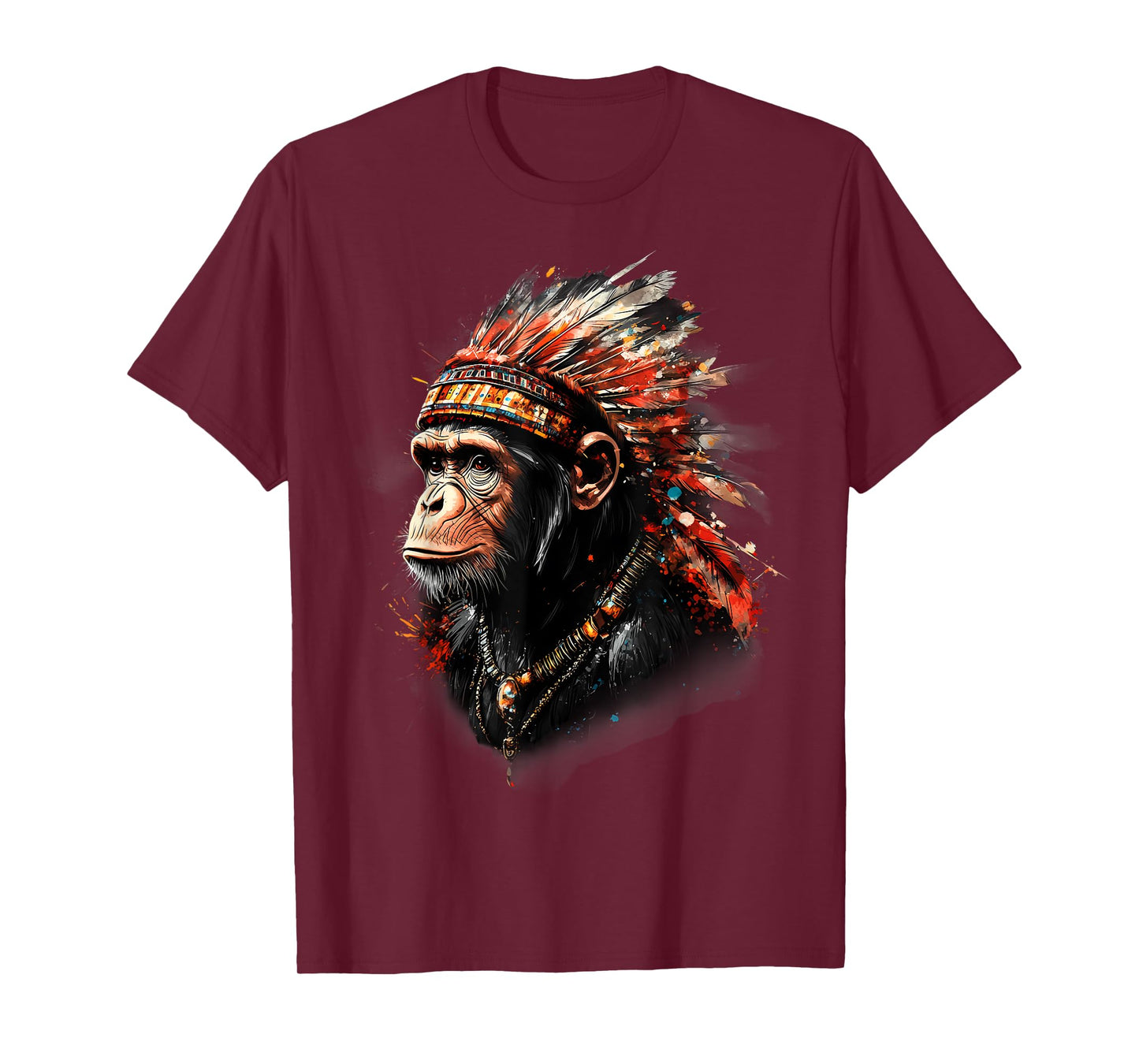 Native American Indian Chief Native American Pride Monkey T-Shirt