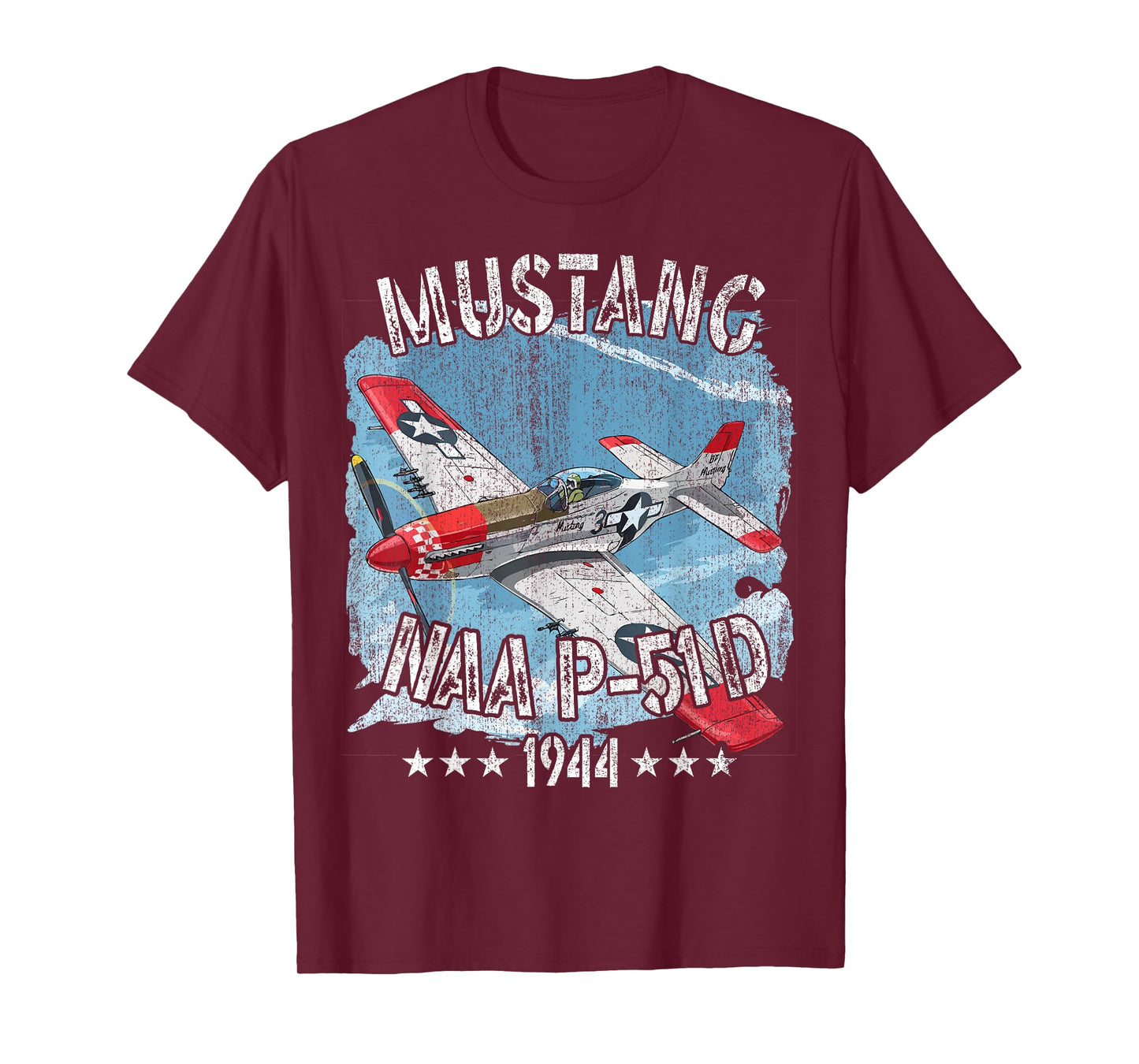 P-51D Mustang Vintage North American P-51D Fighter Warbirds T-Shirt