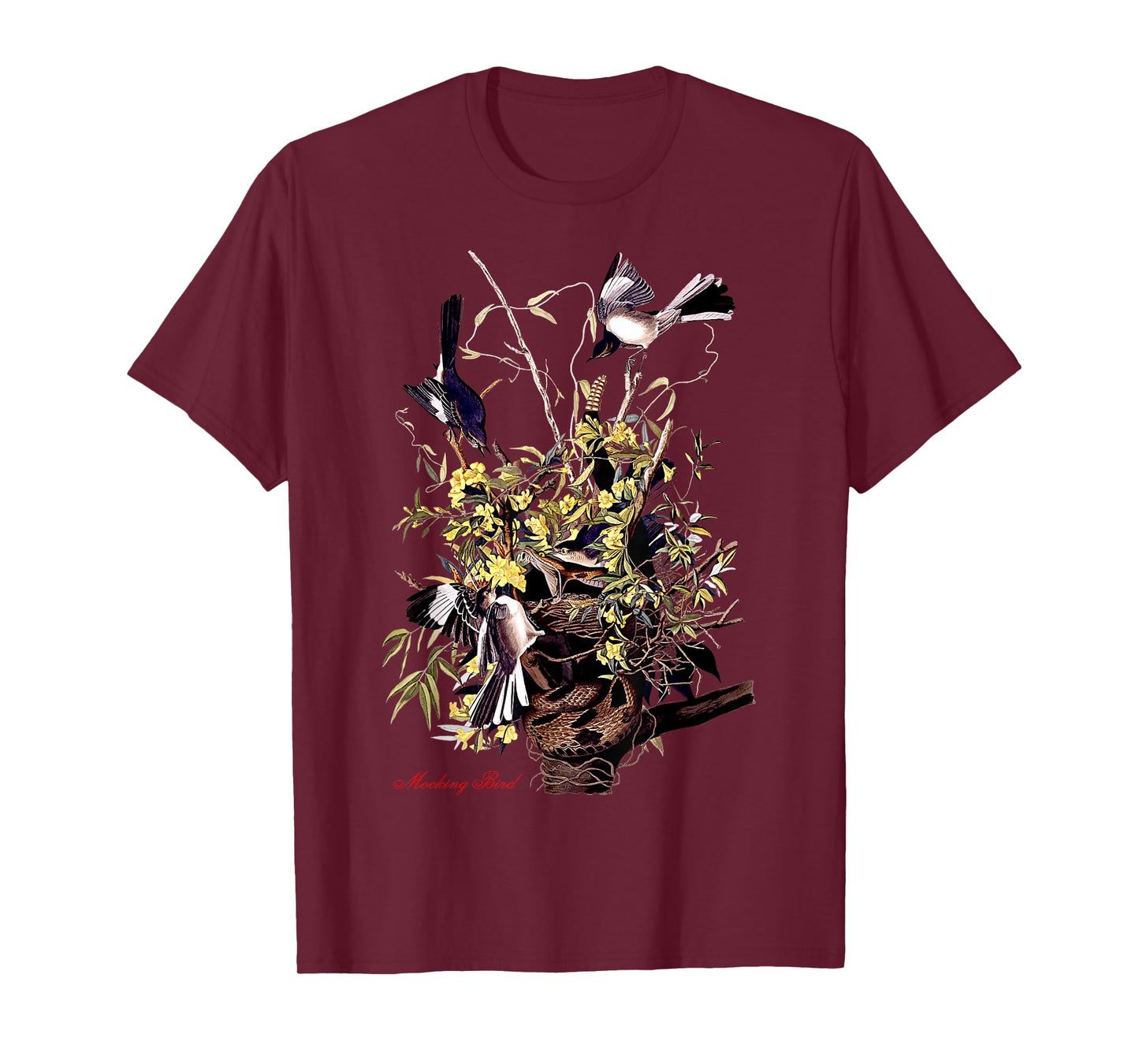 Audubon Mocking Bird North American Birds Education Nature T-Shirt