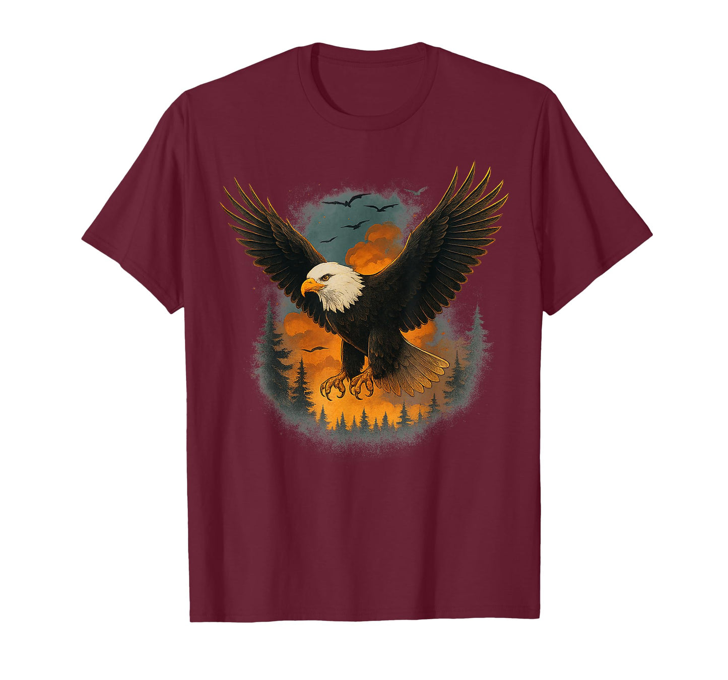 Vintage Eagle Forest Animal Wildlife Gift for Men Women Kids T-Shirt
