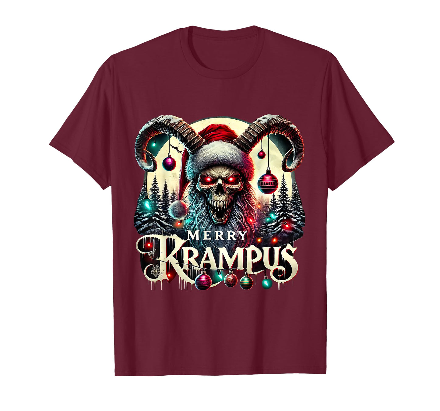 Merry Krampus Christmas Krampus Is Coming To Town Horror T-Shirt
