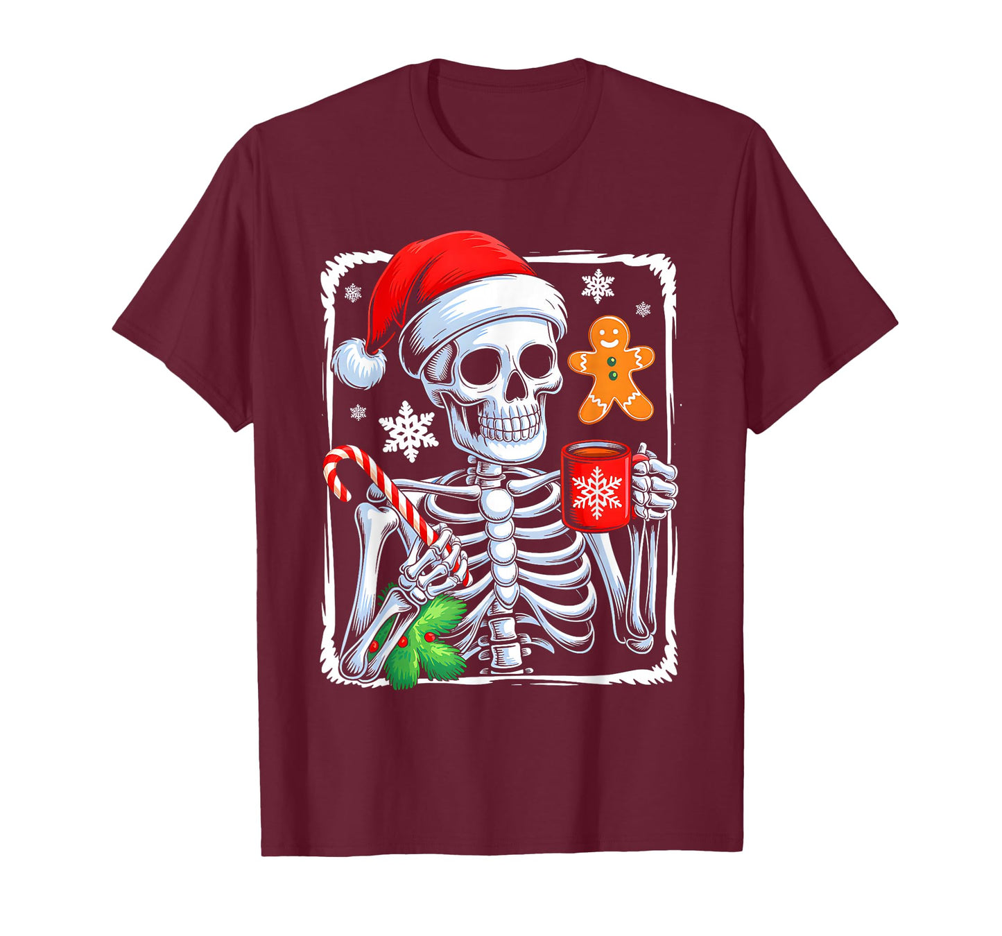 Christmas Skeleton Hot Chocolate Funny Xmas Men Women Kids T-Shirt