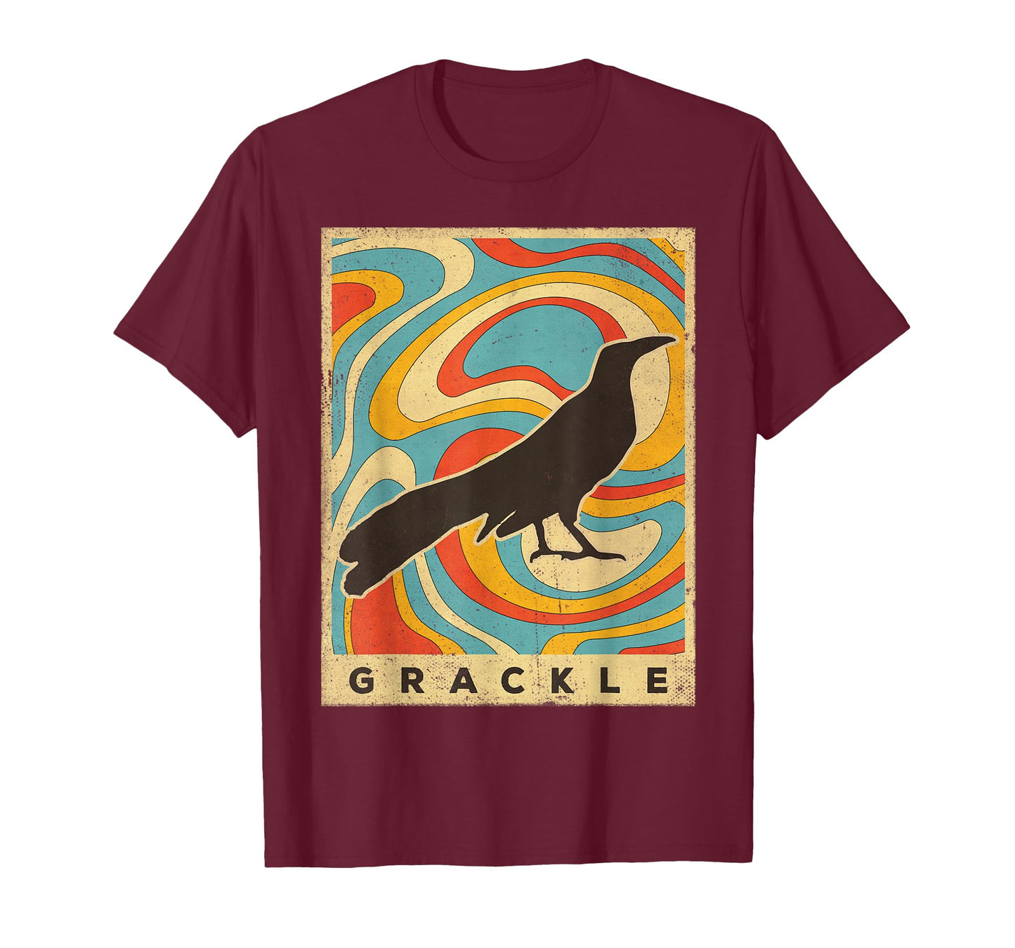 Vintage Grackle Bird Lover Animal Retro Style T-Shirt
