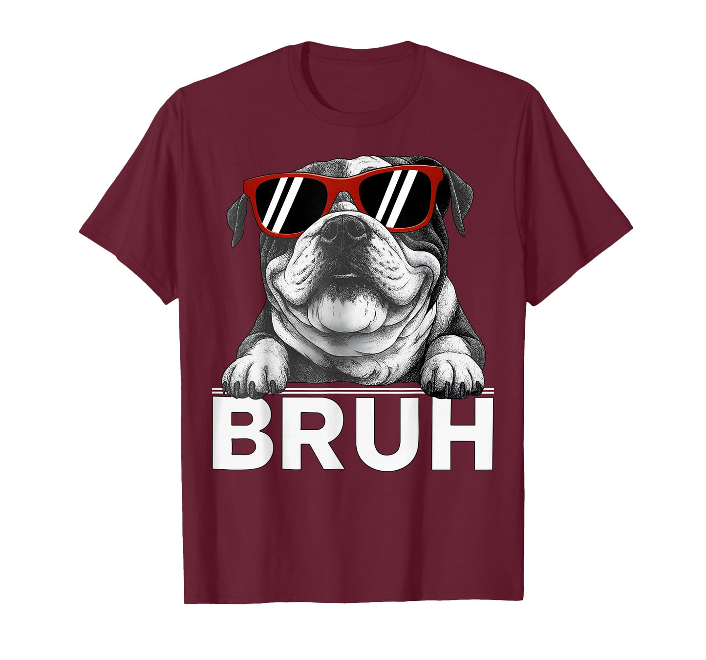Vintage Retro Bruh Bulldog Meme Gift for Men Women Kid T-Shirt
