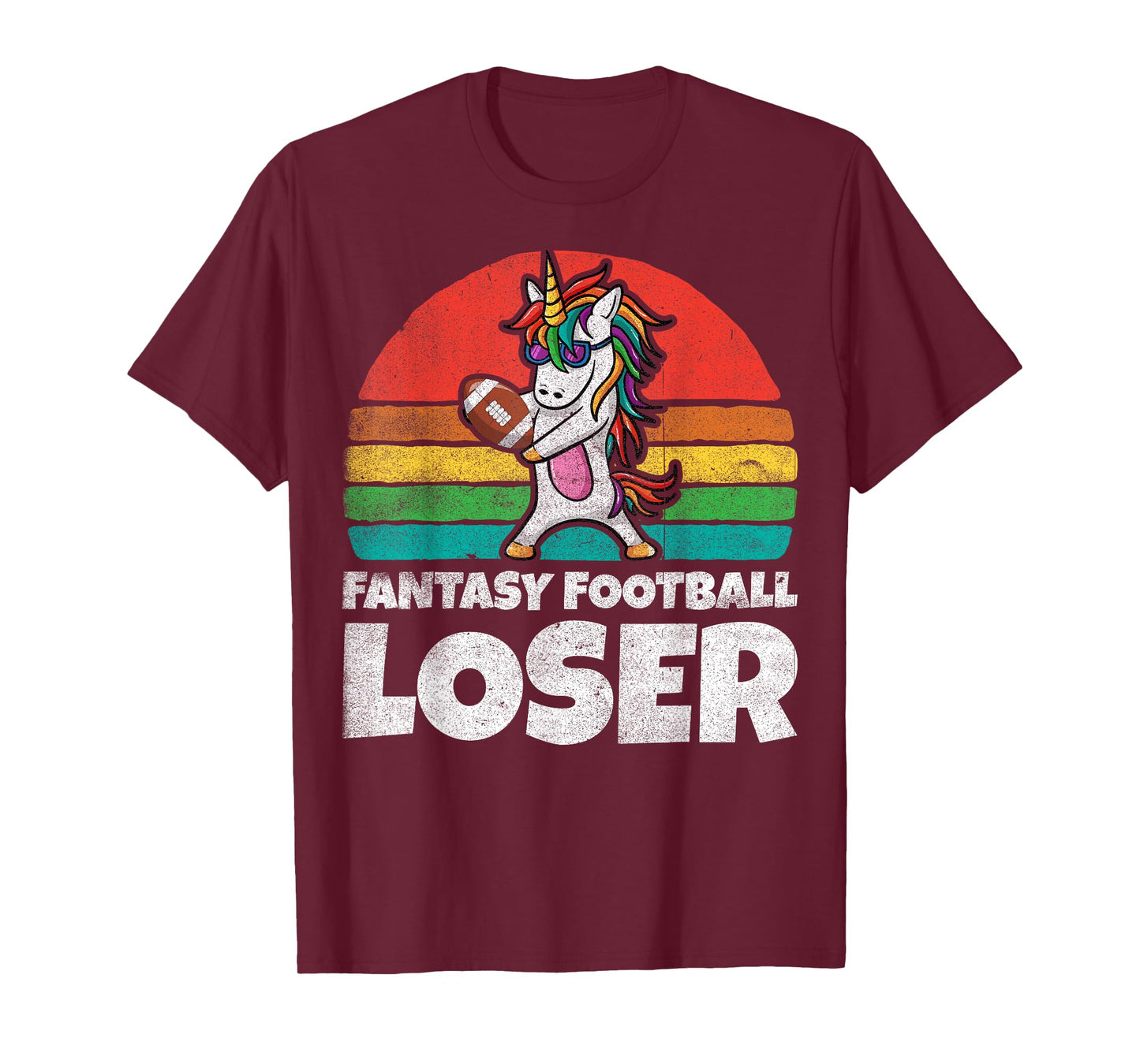 I Suck At Fantasy Football Loser Shirt Unicorn Draft Party T-Shirt