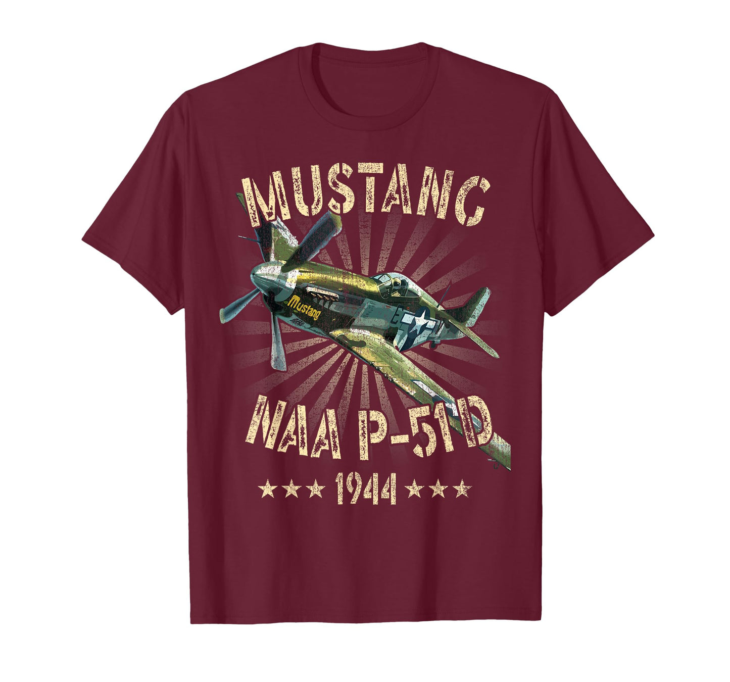 P-51D Mustang Vintage North American P-51D Fighter Warbirds T-Shirt