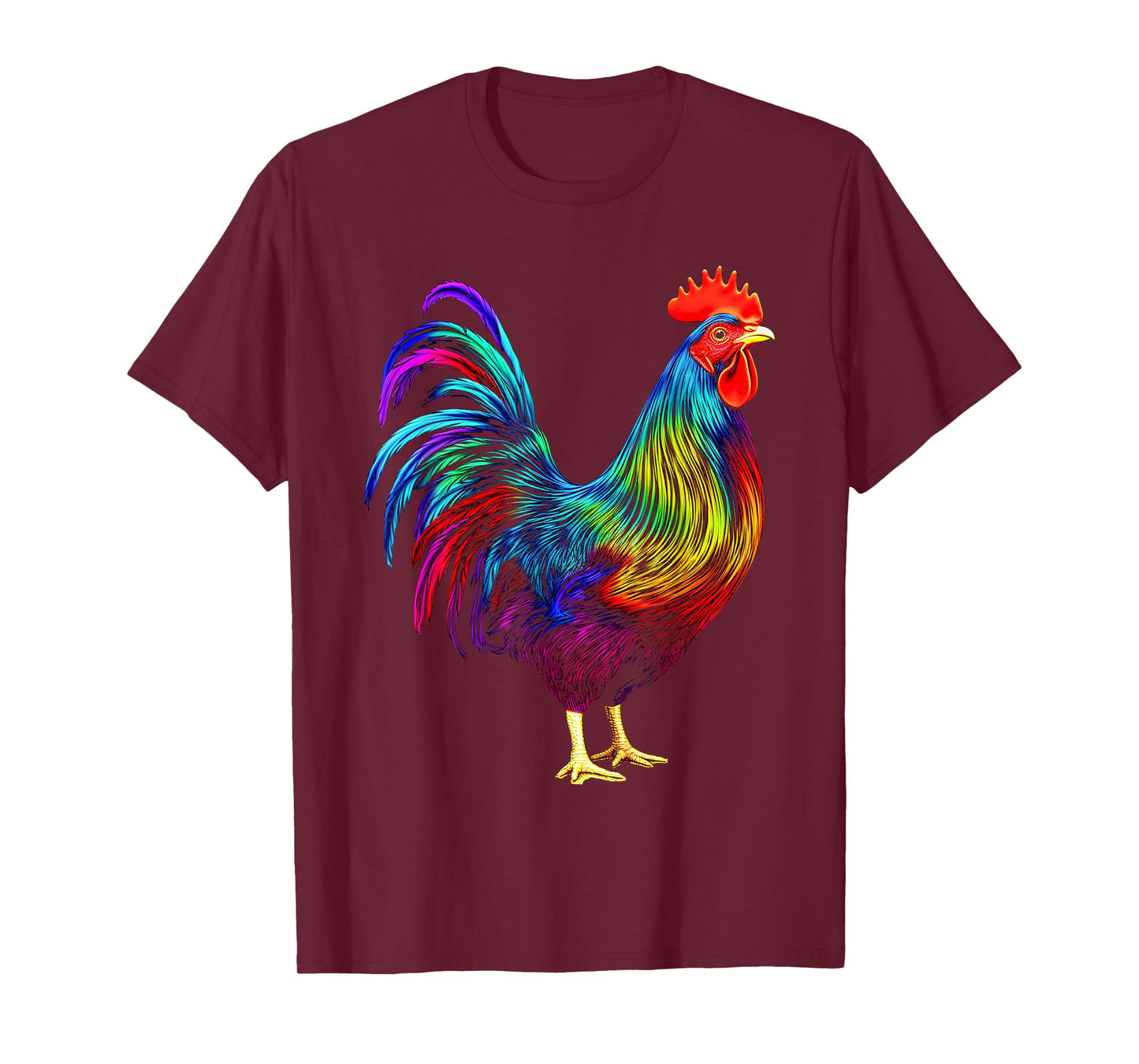 Chicken Colorful Art Animal Graphic Motif Chicken T-Shirt