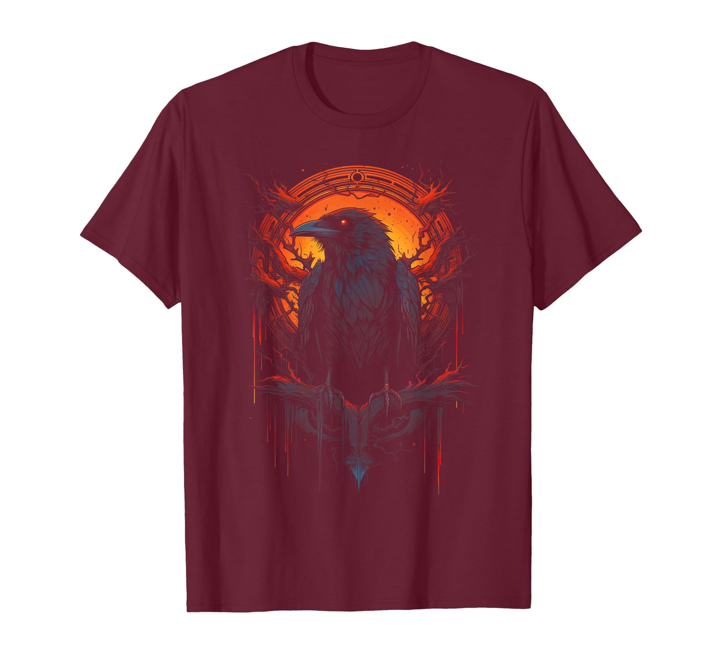 Crow Bird Dark Mystic Nordic Raven Black Gothic Occult Viking Witchcraft T-Shirt