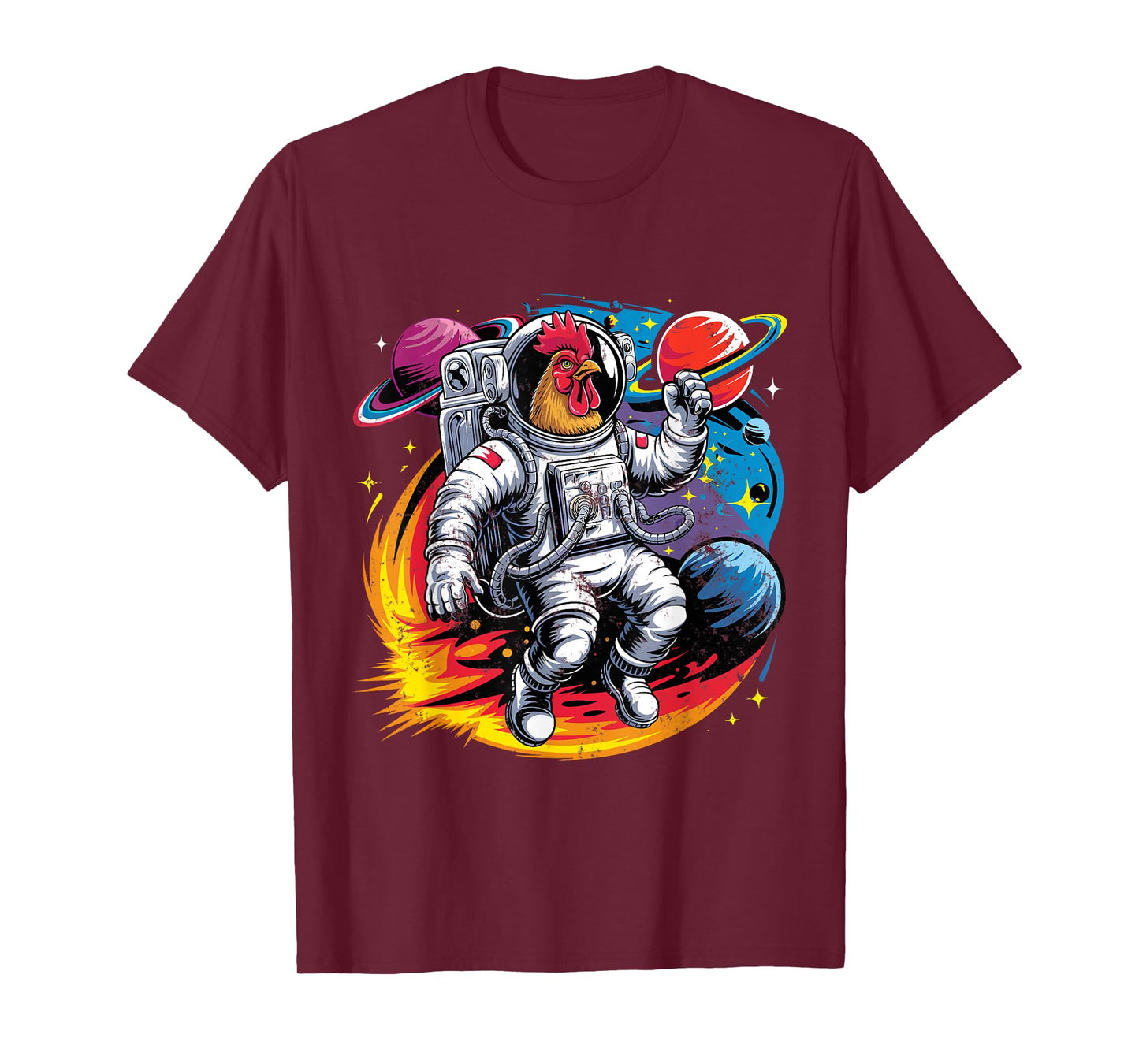Astronaut Chicken Space Shirts Cosmic Galaxy Chicken Lover T-Shirt