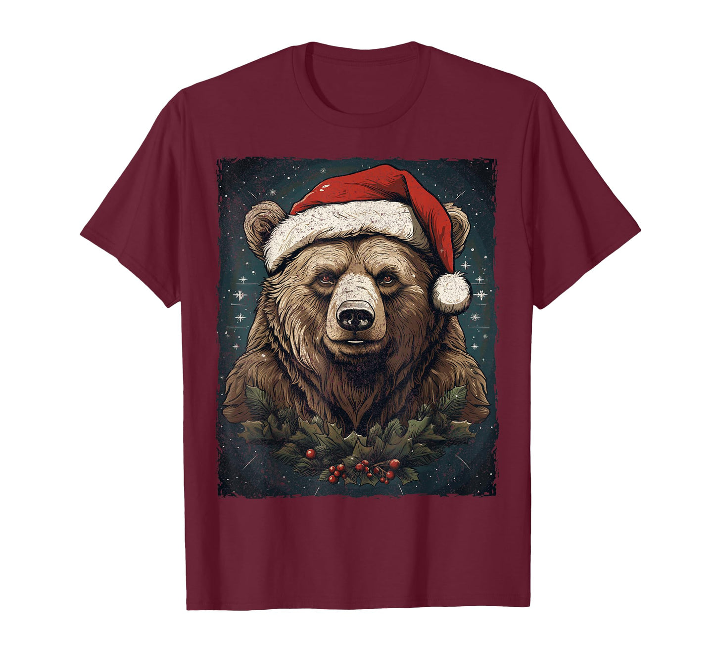 Grizzly Bear Christmas T-Shirt
