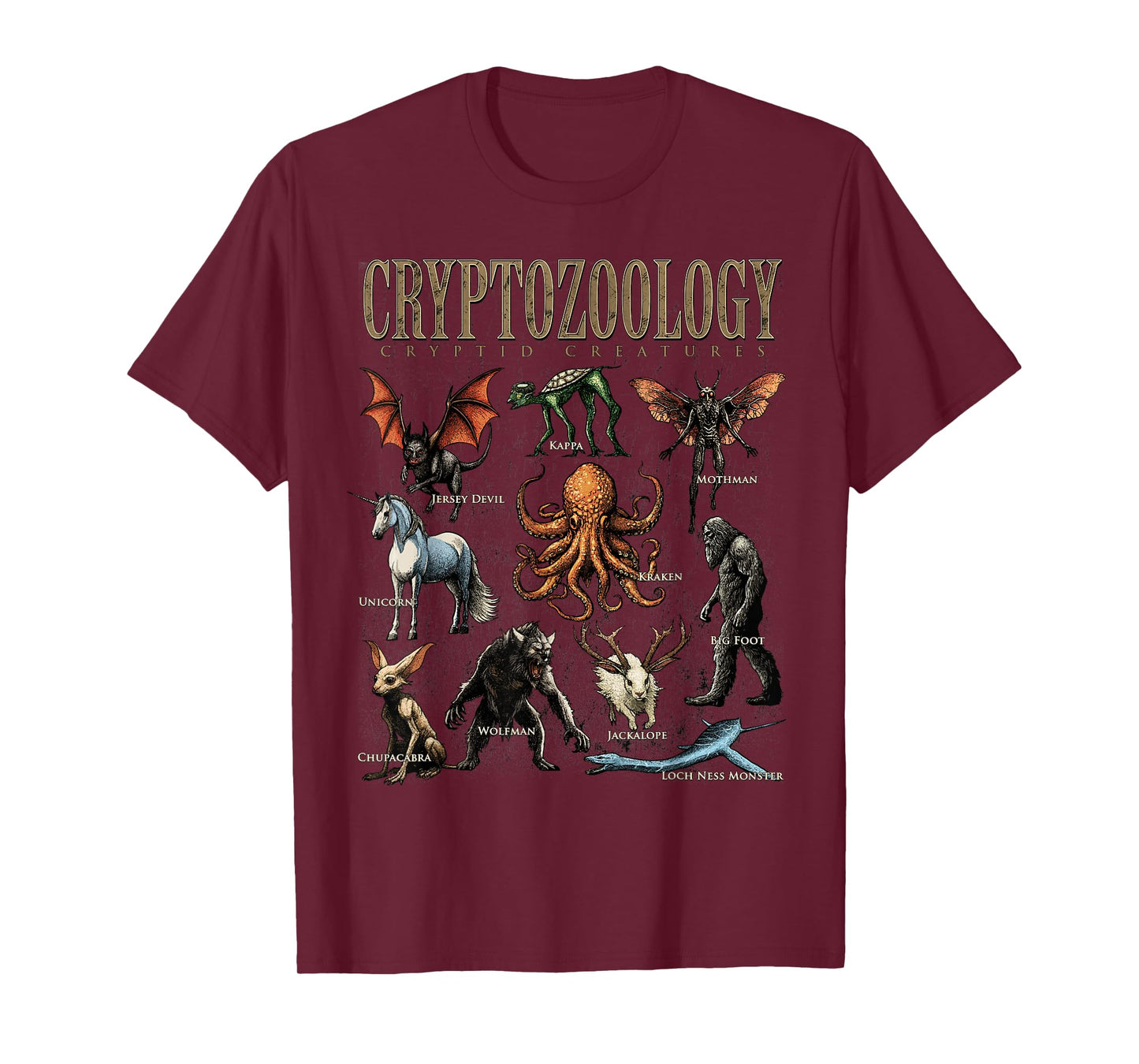 Cryptozoology Folklore Mythical Cryptid Creatures Monster T-Shirt