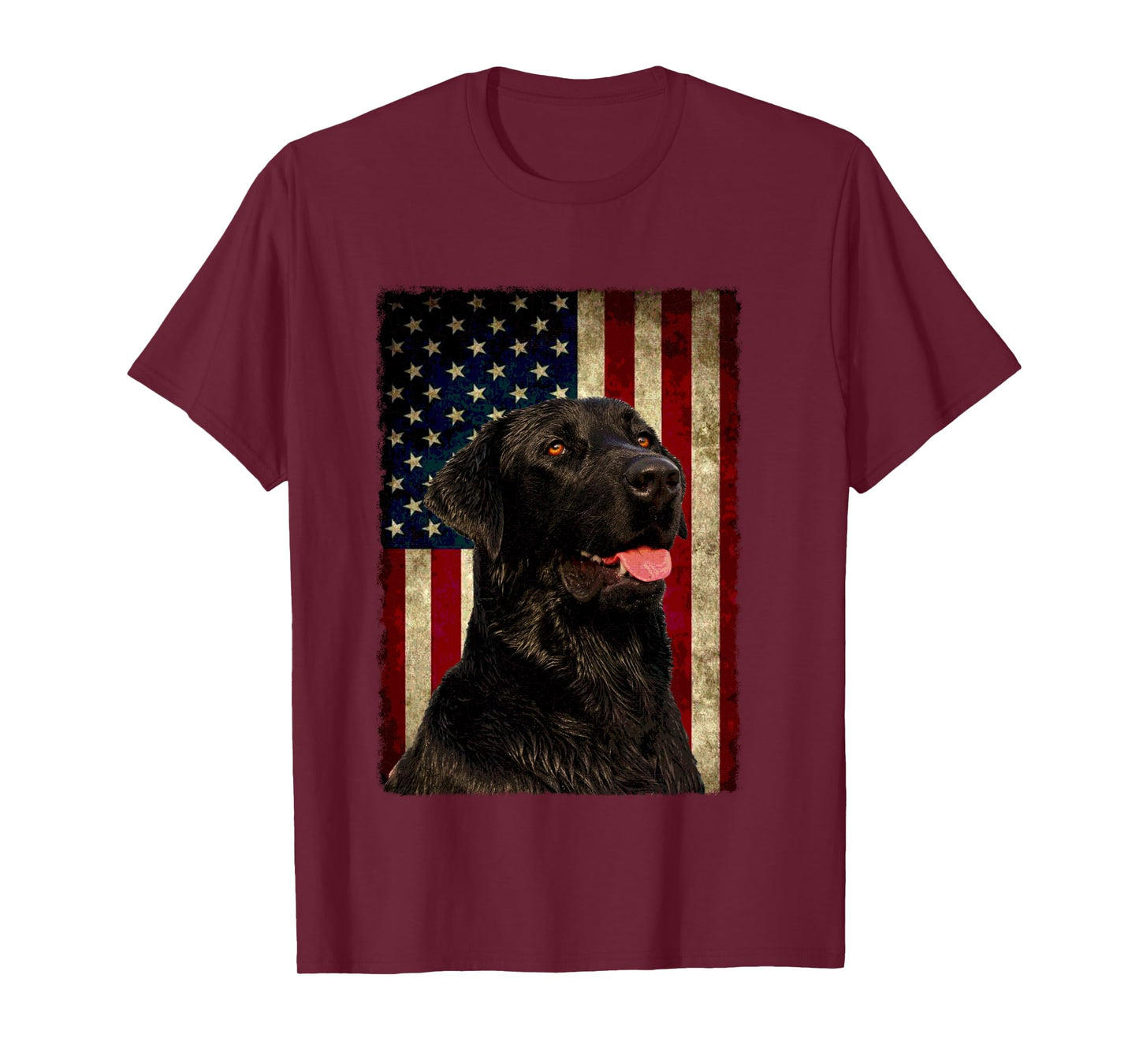 Black Labrador Lab Long Sleeve Shirt Gift USA Flag Lab Owner