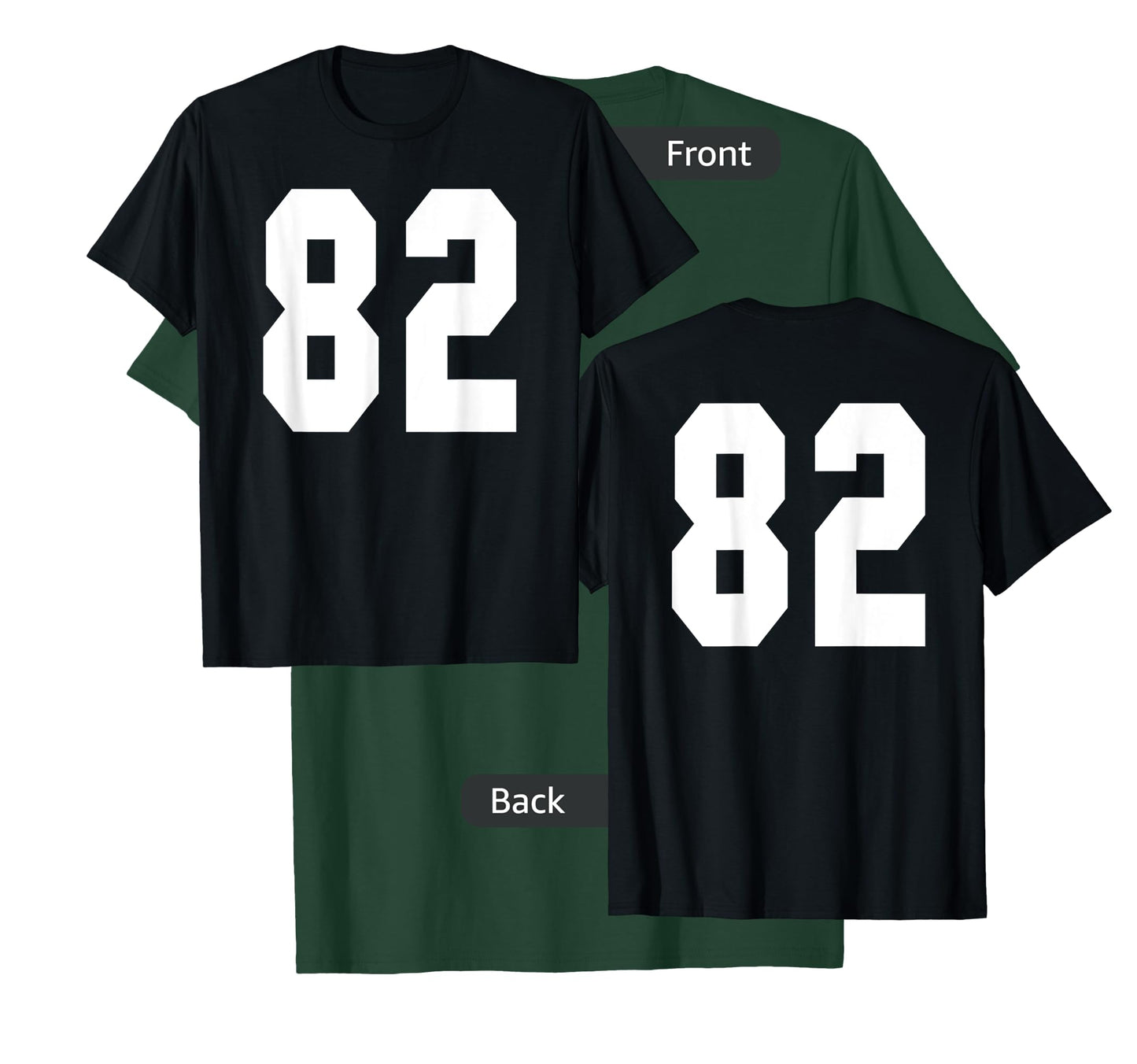 # 82 Team Sports Jersey Front & Back Number Player Fan T-Shirt