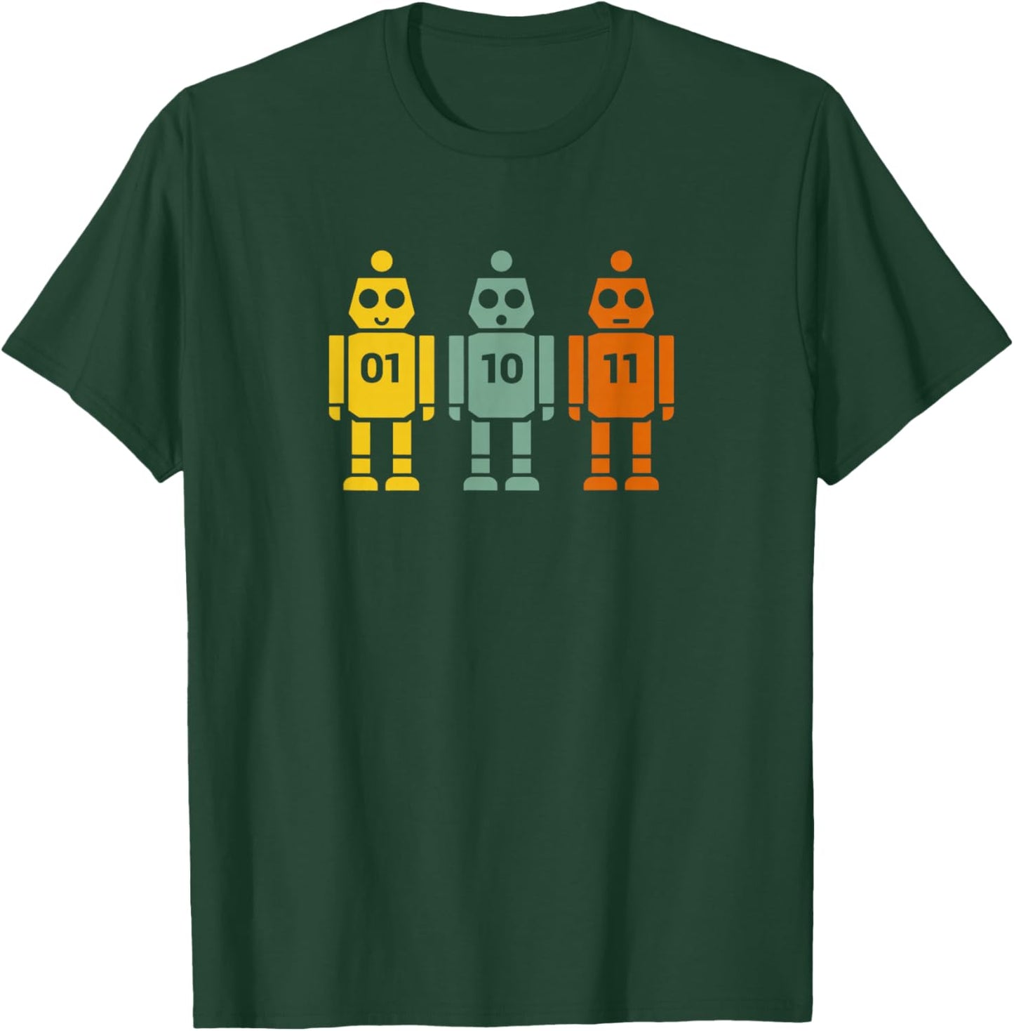 01 10 11 Robot T-Shirt T-Shirt - T-Shirt | Forest