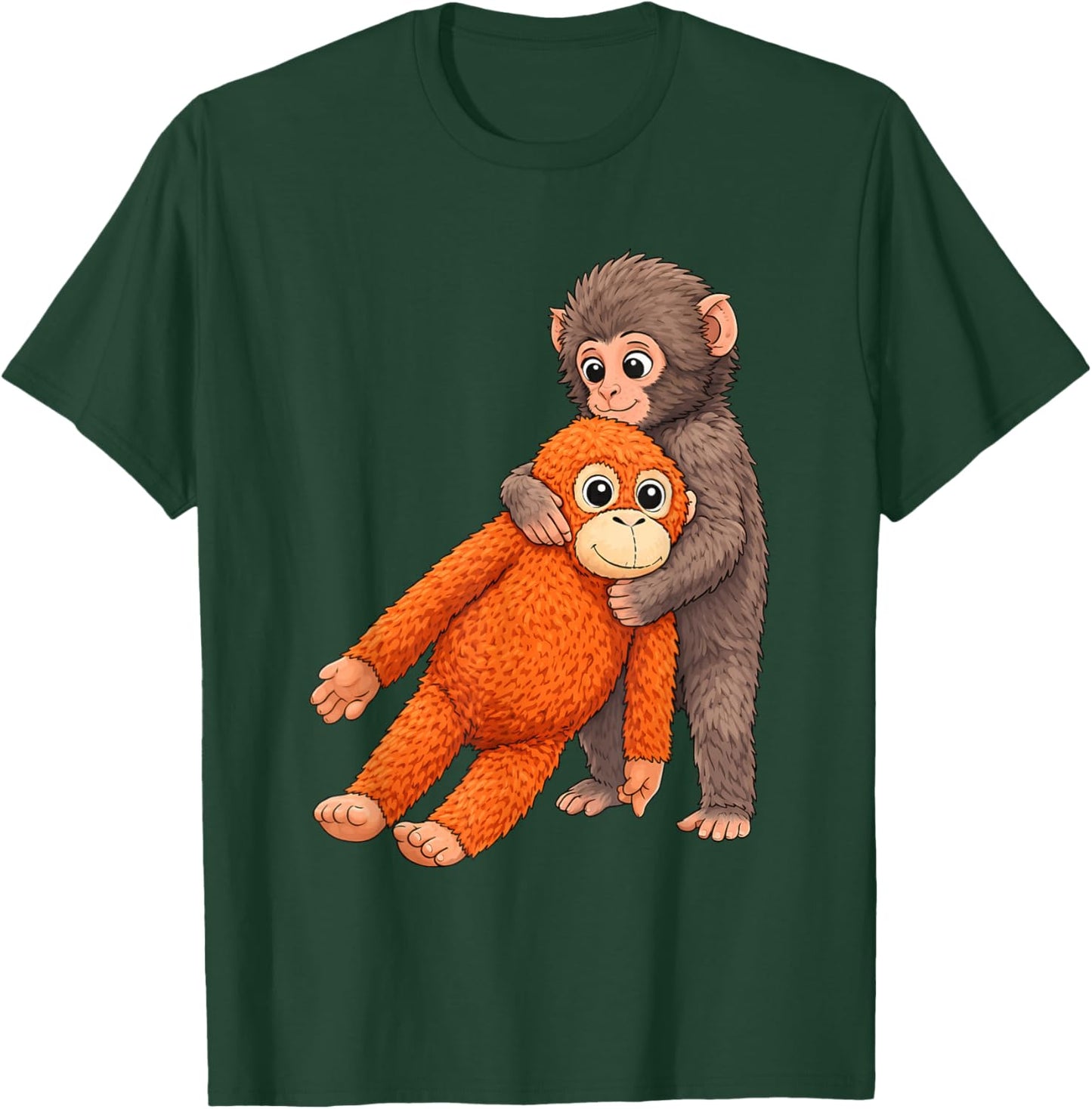 Funny Baby Monkey Punch Cute Animal Men Women Kids T-Shirt - T-Shirt | Forest