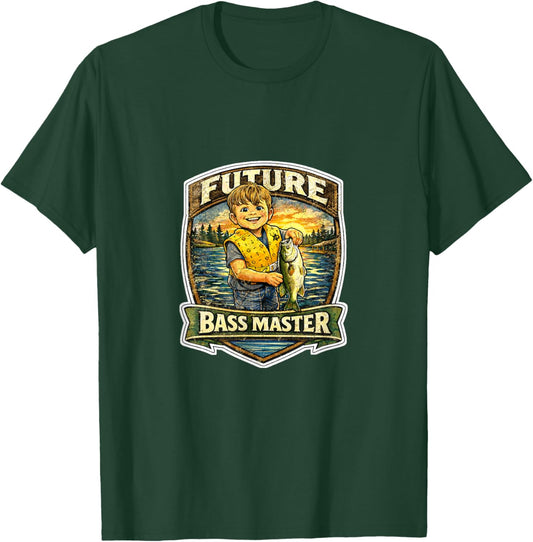 Future Bass Master Kid Fisherman T-Shirt T-Shirt - T-Shirt | Forest