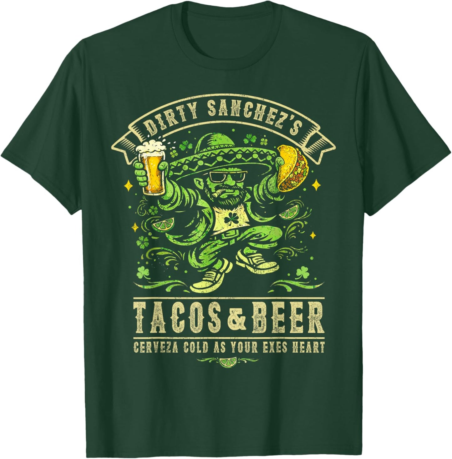 Dirty Sanchez's Tacos & Beer T-Shirt - T-Shirt | Forest