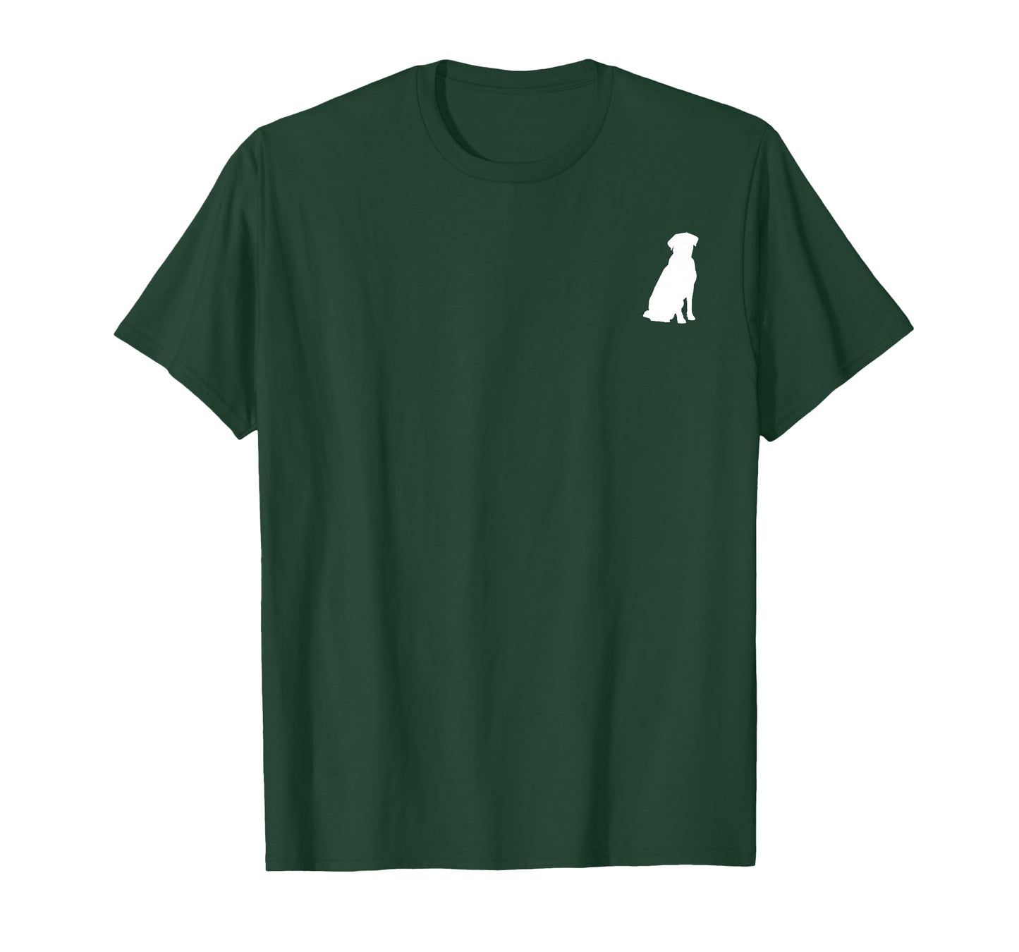 Dog Shirt - Silhouette On Pocket Area - Labrador Retriever T-Shirt