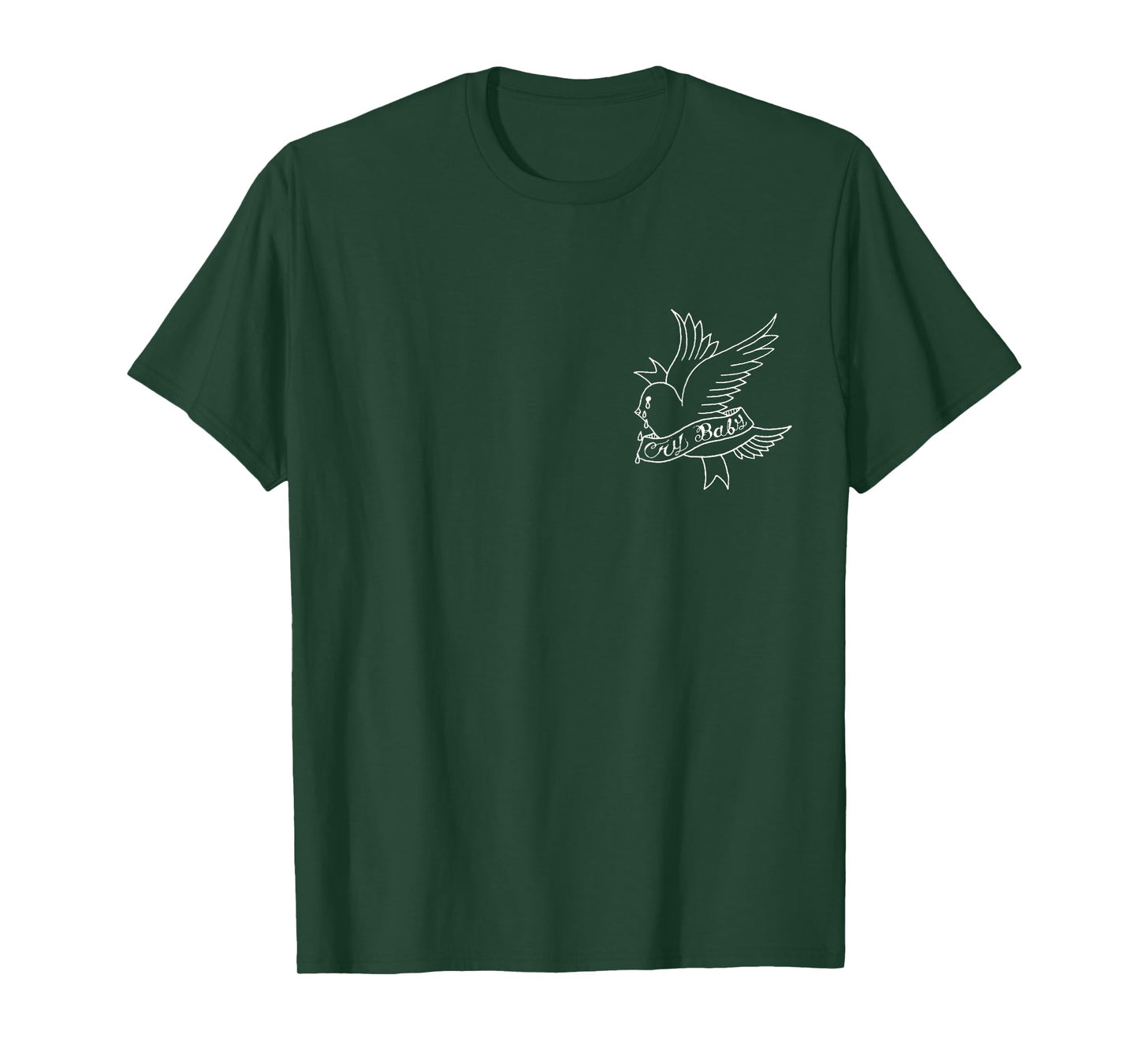 Cry Baby Aesthetic Tees & Gifts Crybaby Bird Graphic Tee - Unisex-Adults, Black, Small