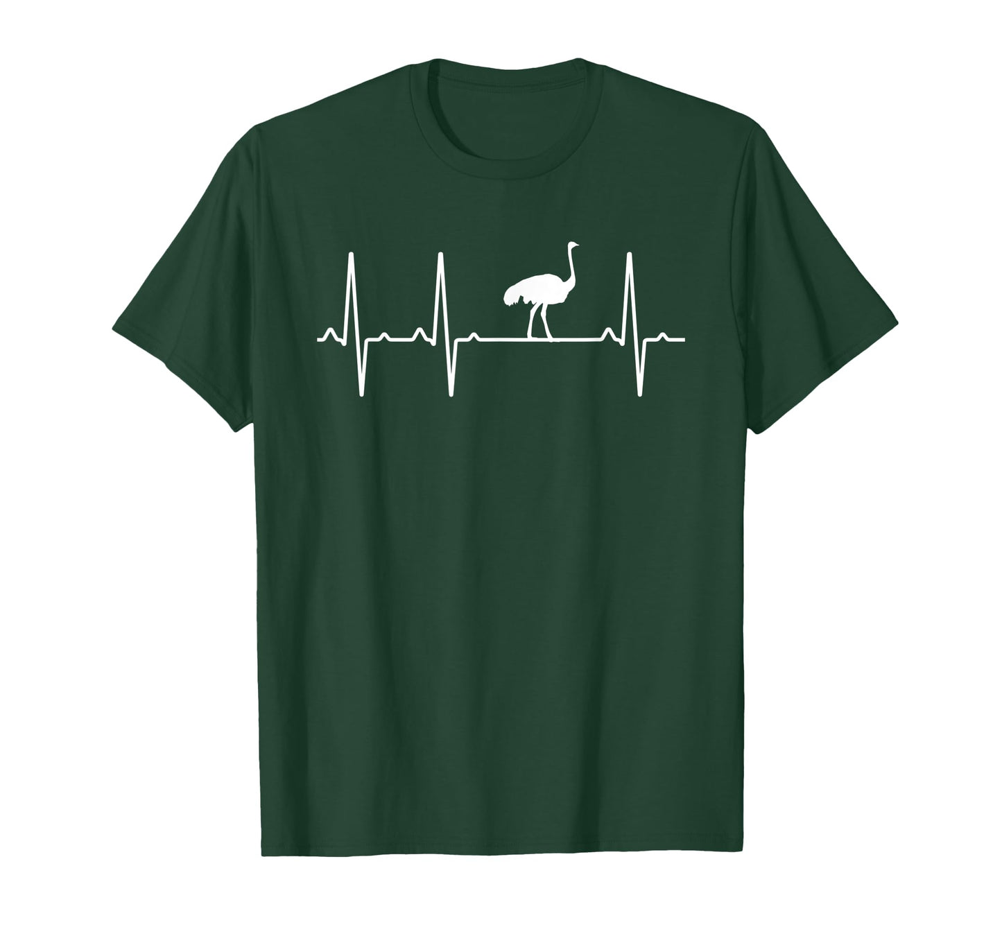 Ostrich Heartbeat Gift For Men Women Flightless bird Lover T-Shirt