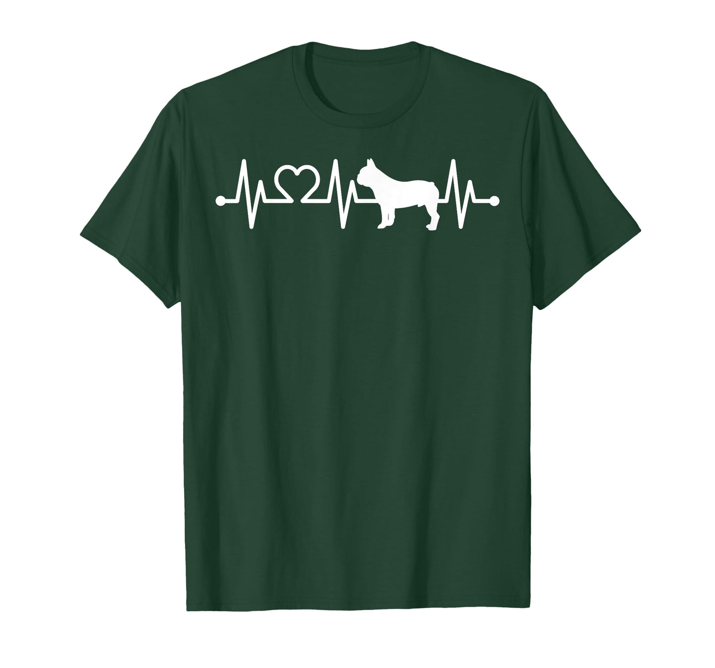 Heartbeat French bulldog Pulse ECG Bouledogue T-Shirt